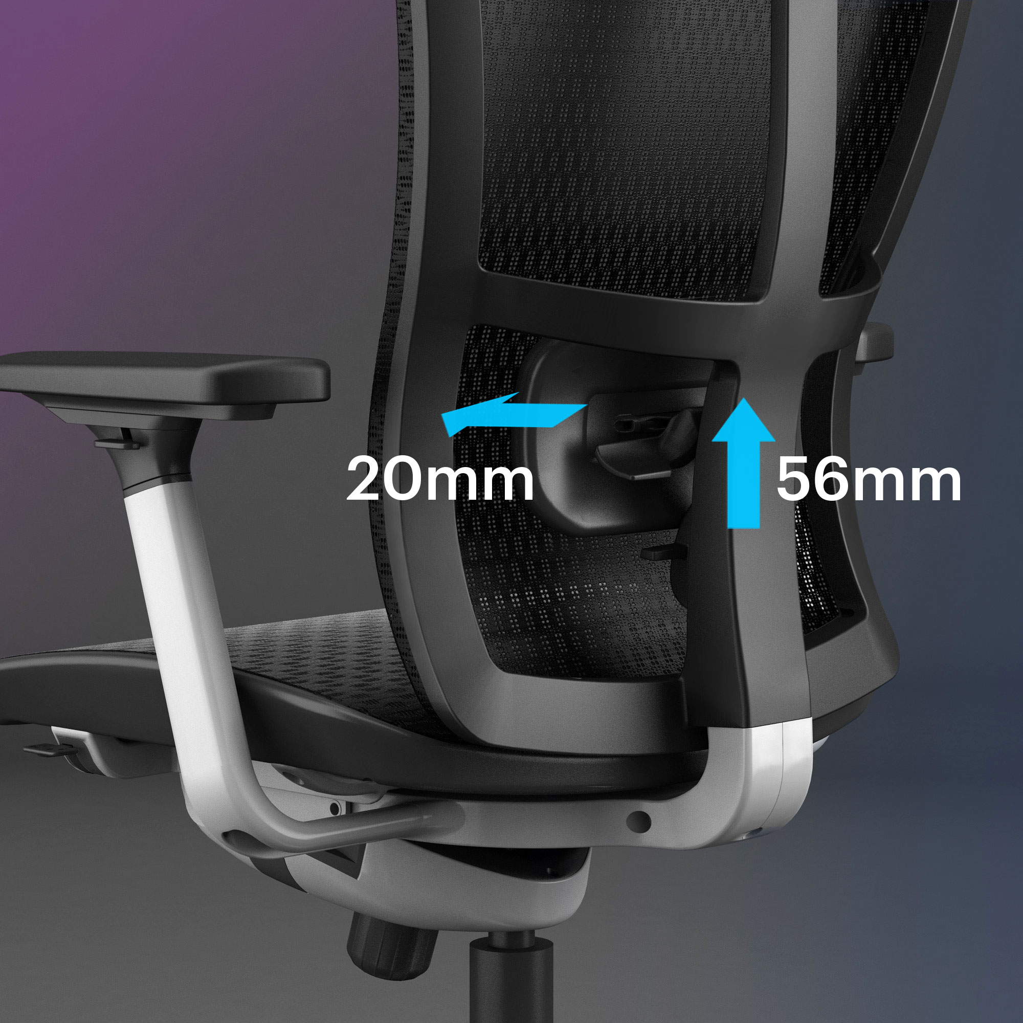 Soul chair lumbar adjustment
