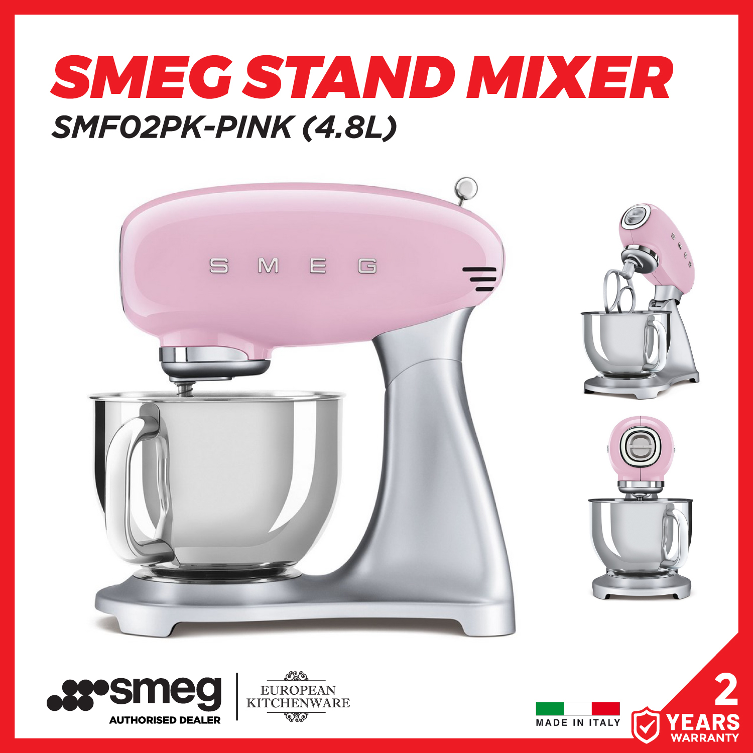 SMEG 50's Retro Style Stand Mixer – European Kitchenware SMEG 50's Retro Style Stand Mixer – European Kitchenware