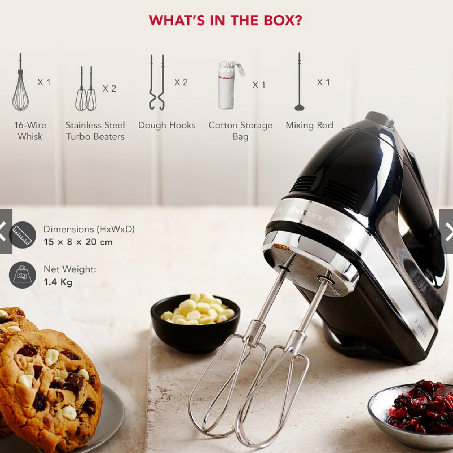 kitchen aid hand mixer dough hook