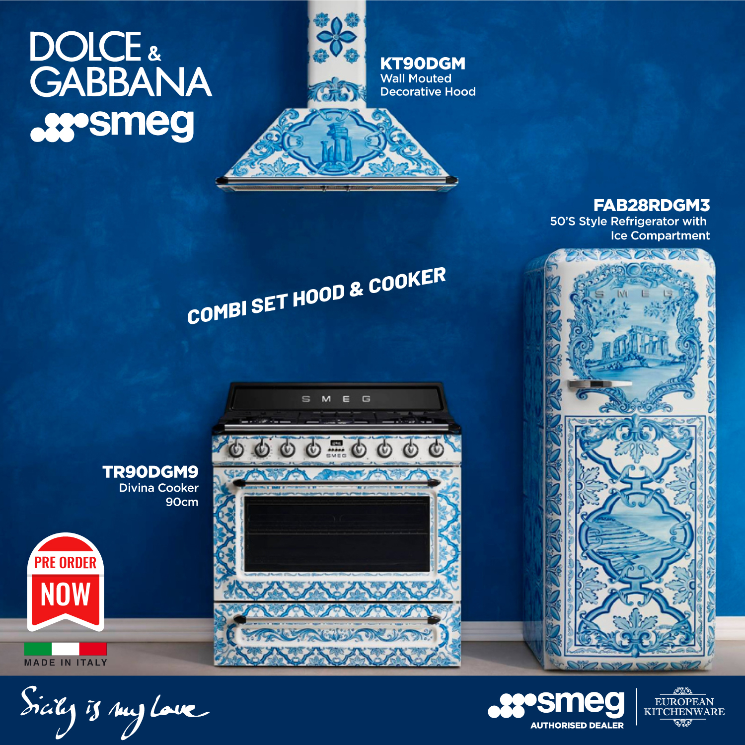 Divina Cucina Smeg Dolce & Gabbana - Decorative Hood & Cooker (Type B) –  European Kitchenware
