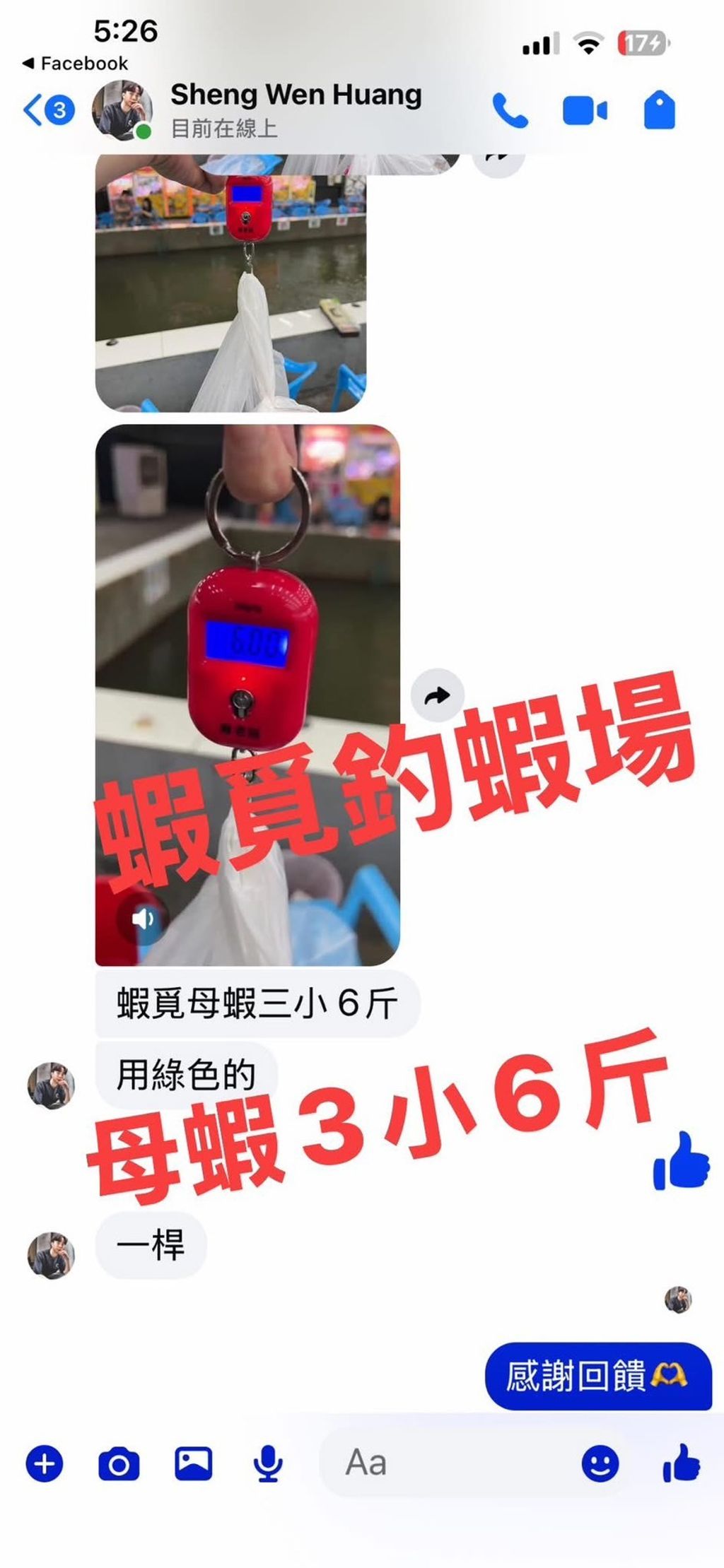 蝦覓母蝦3小6斤