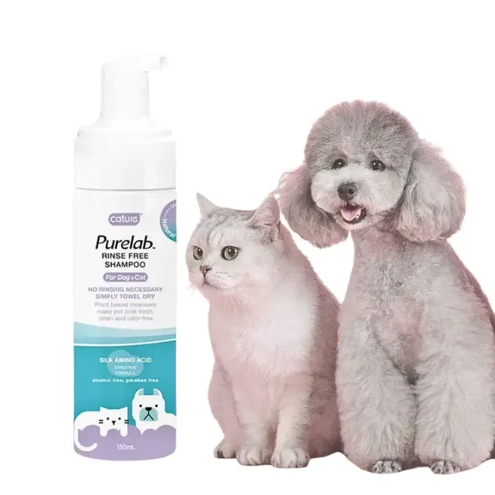 sua-tam-kho-cho-meo-cature-purelab-rinse-free-150ml