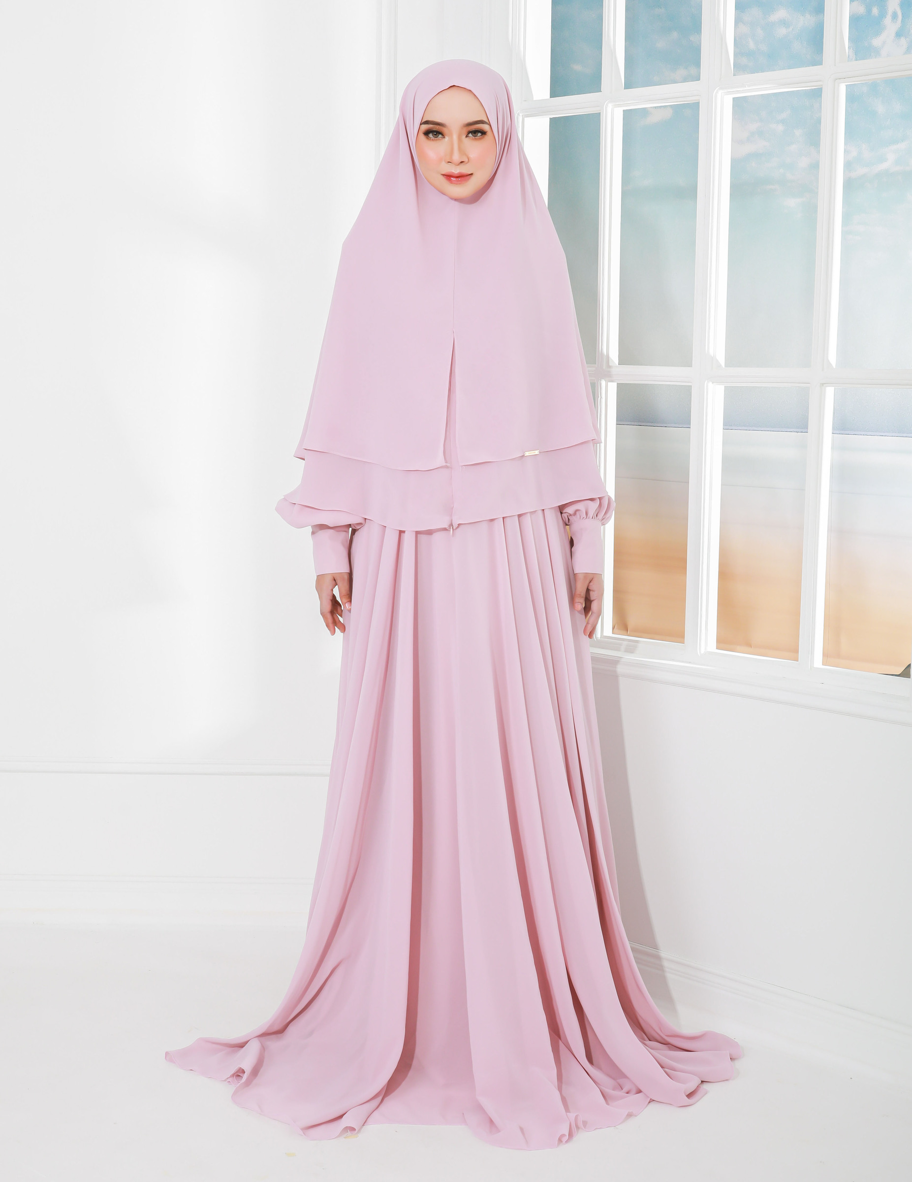AFSHA KHIMAR (DUSTY PINK) – MYRAAEMPIRE
