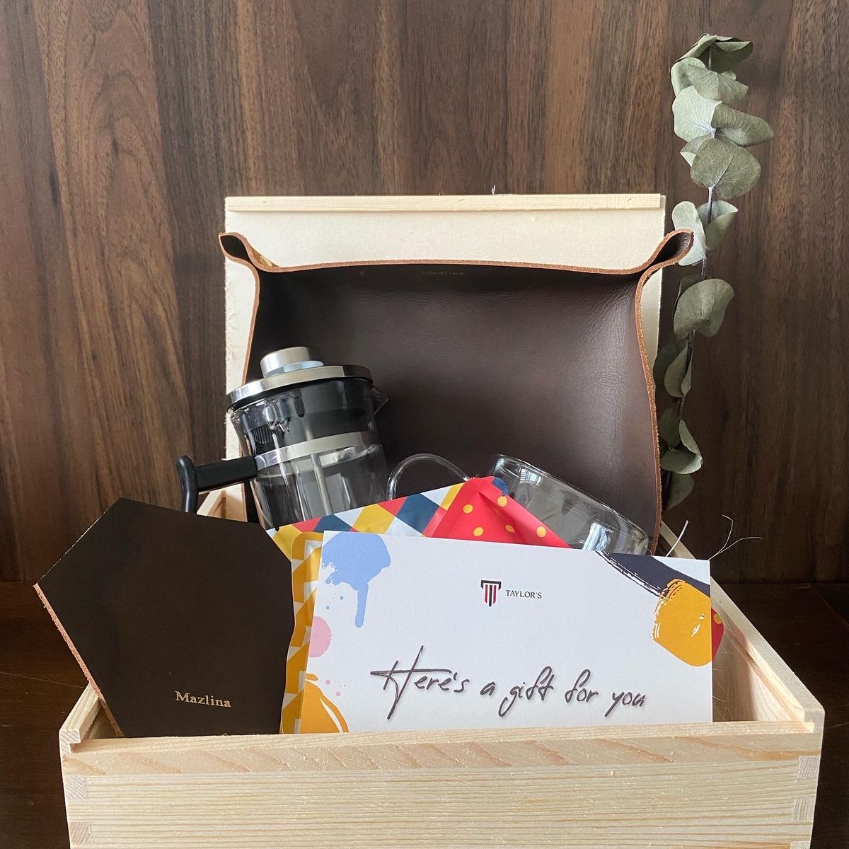 Custom Coffee and Leather-Themed Gift Set Collaboration with Taylor's University