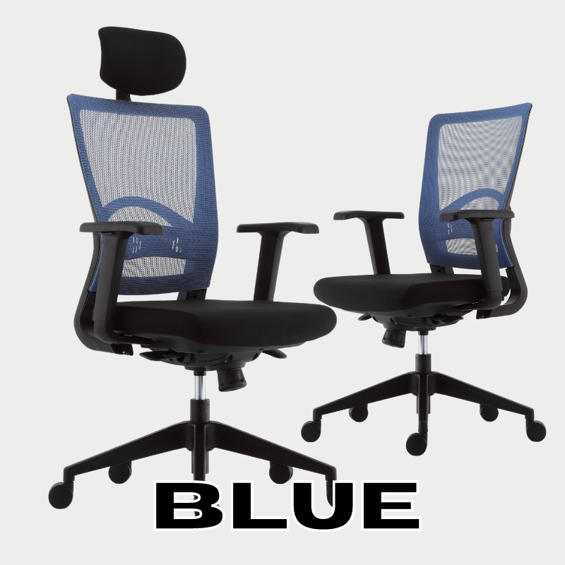 The 08 Office Chair blue variant