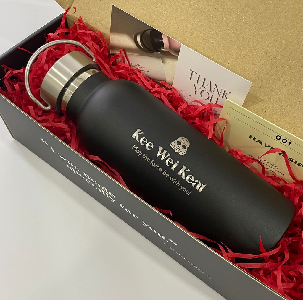 Gift Set) Personalized Thermos - Laser Engraving – Sleek Peek Co