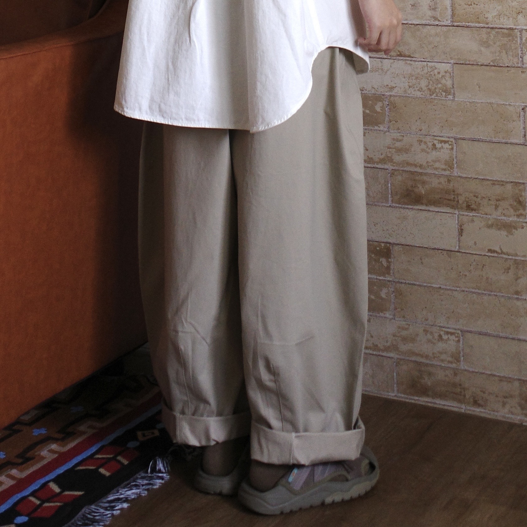 日系簡約慵懶寬褲5