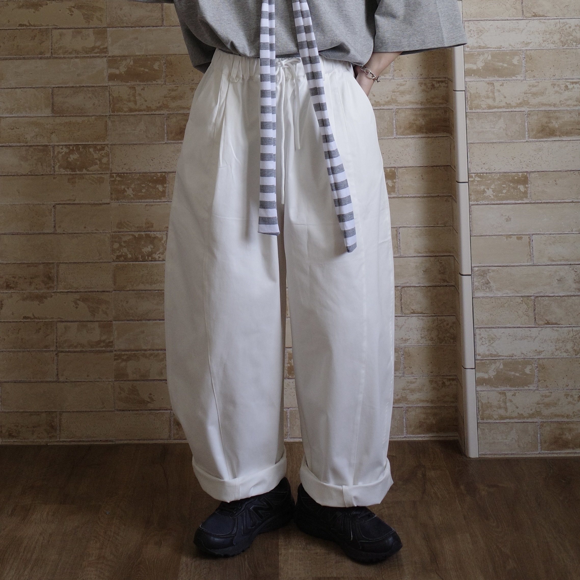 日系簡約慵懶寬褲2