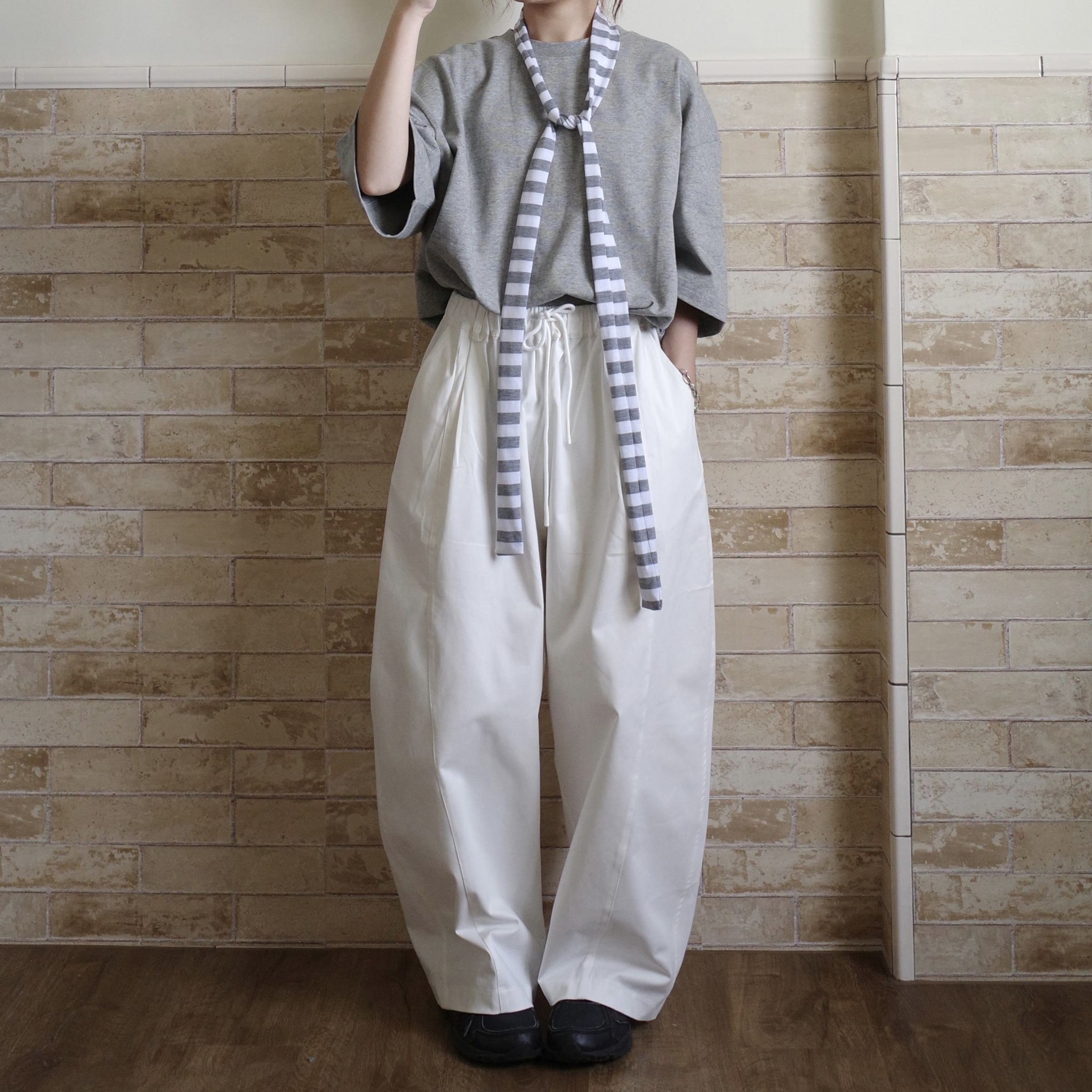 日系簡約慵懶寬褲