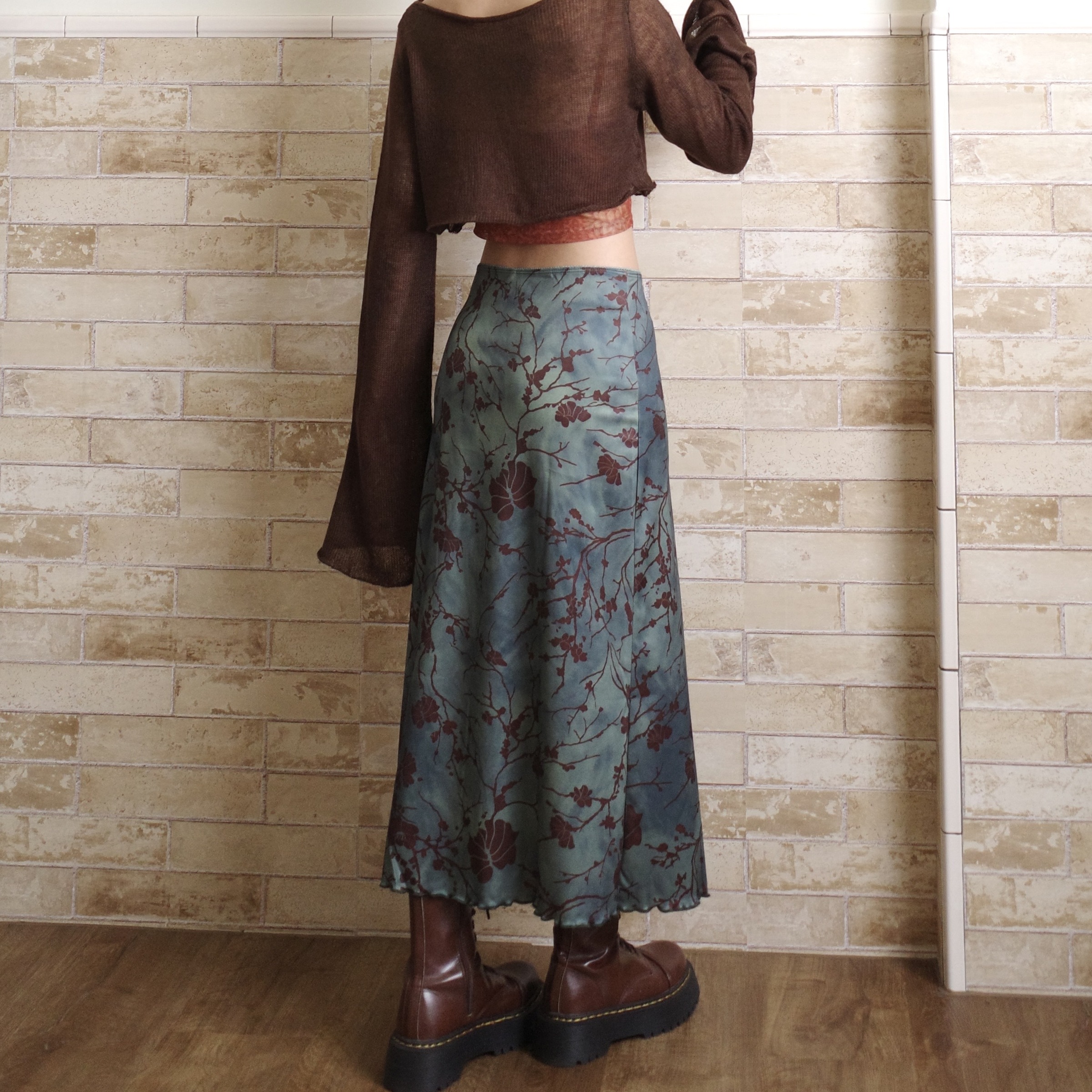 藤蔓翠綠木耳邊裙1