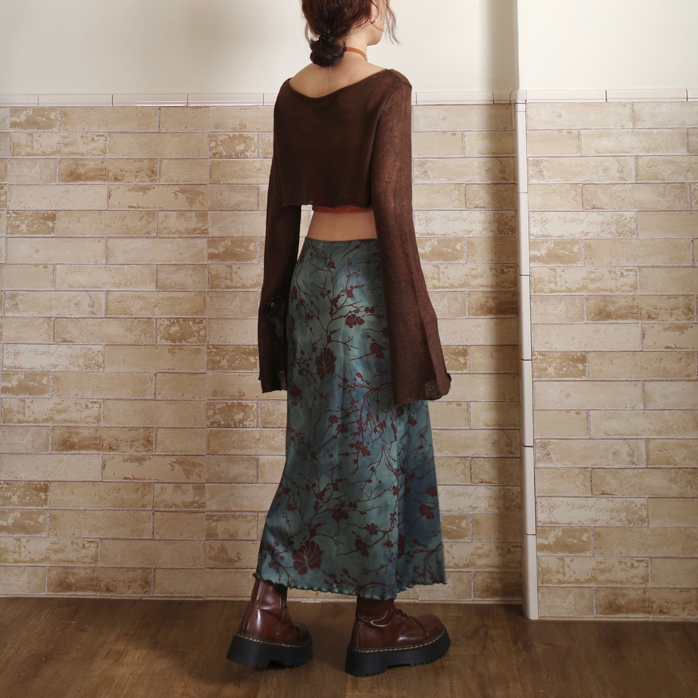 藤蔓翠綠木耳邊裙2