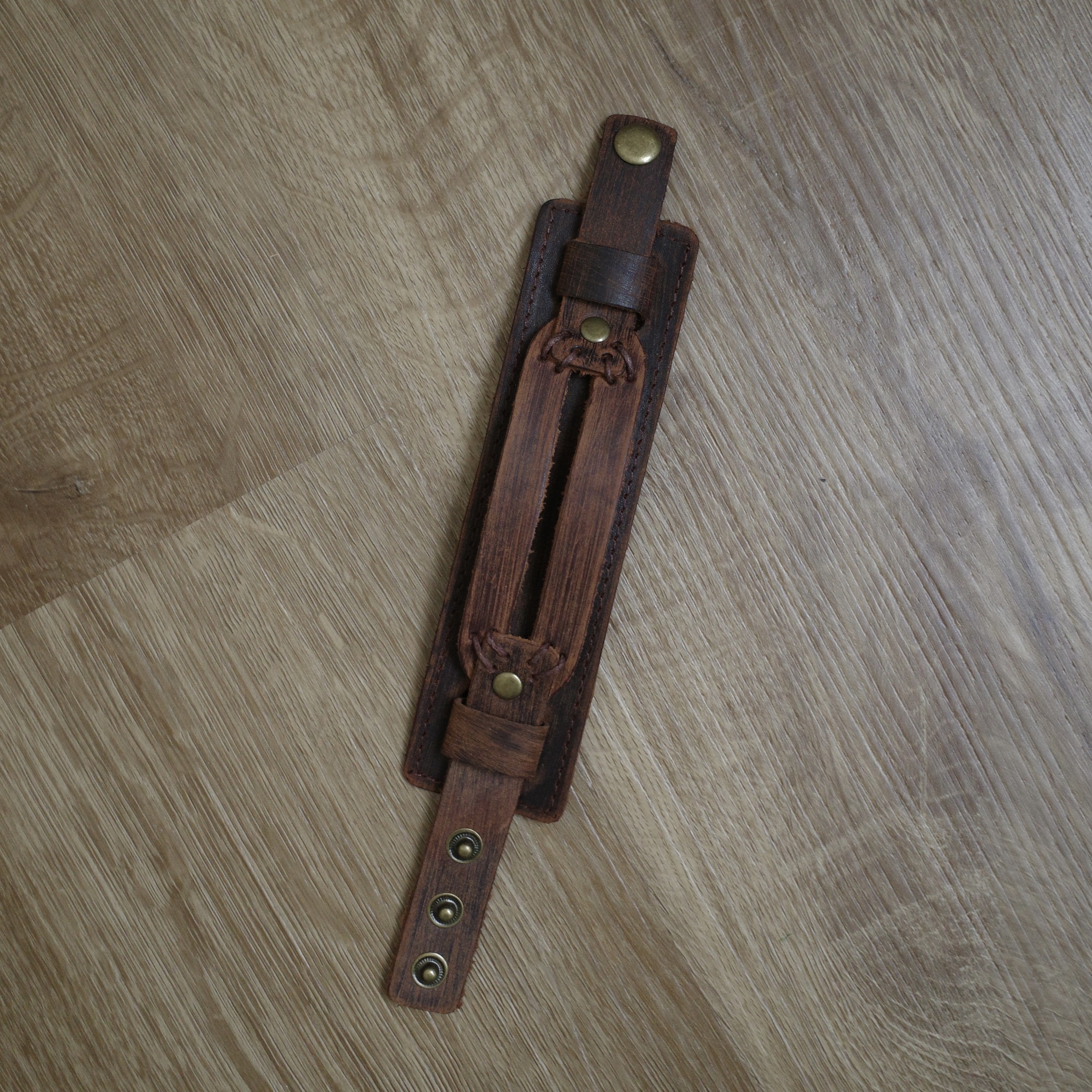 拓荒皮革寬手環2