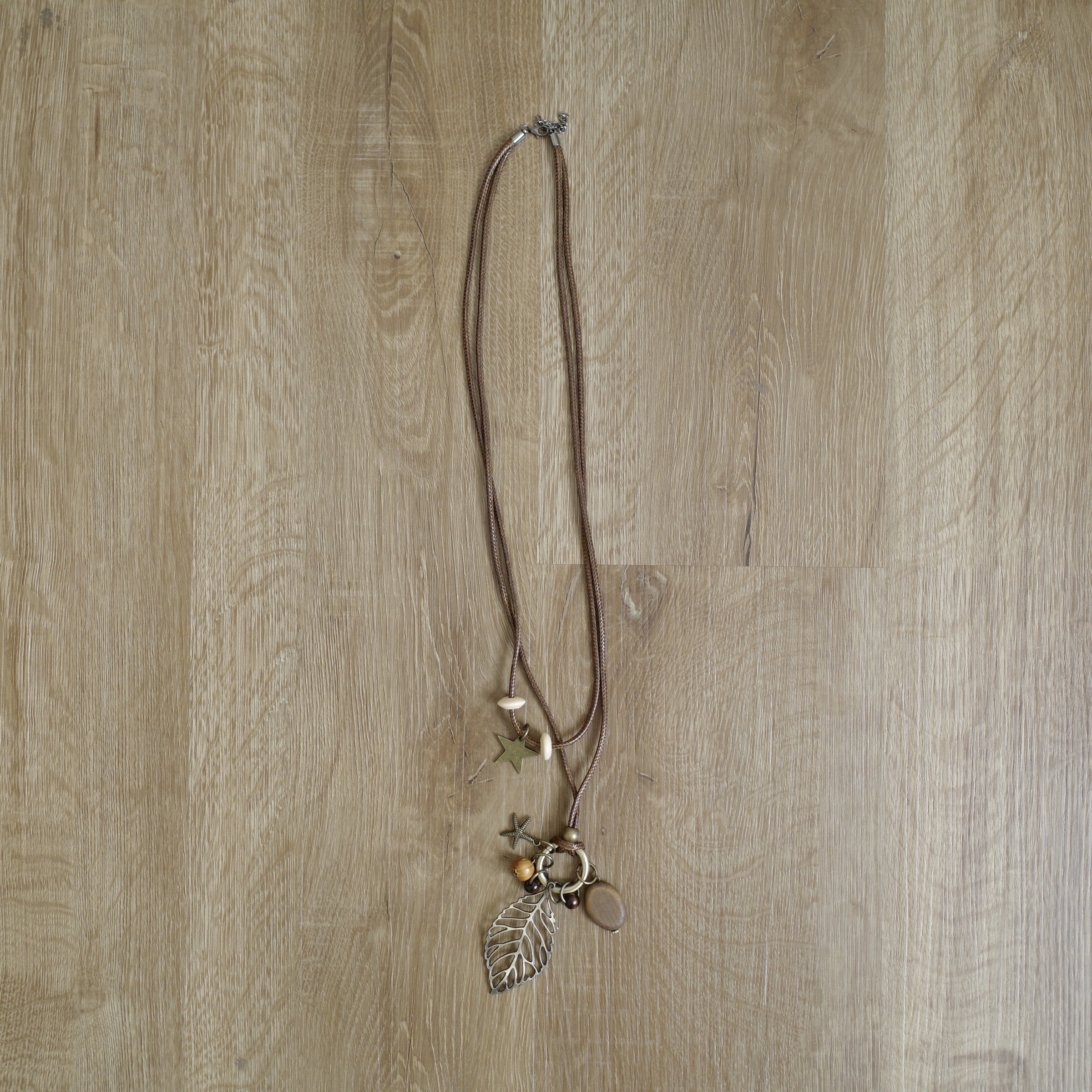 鏤空葉蠟線長鏈2