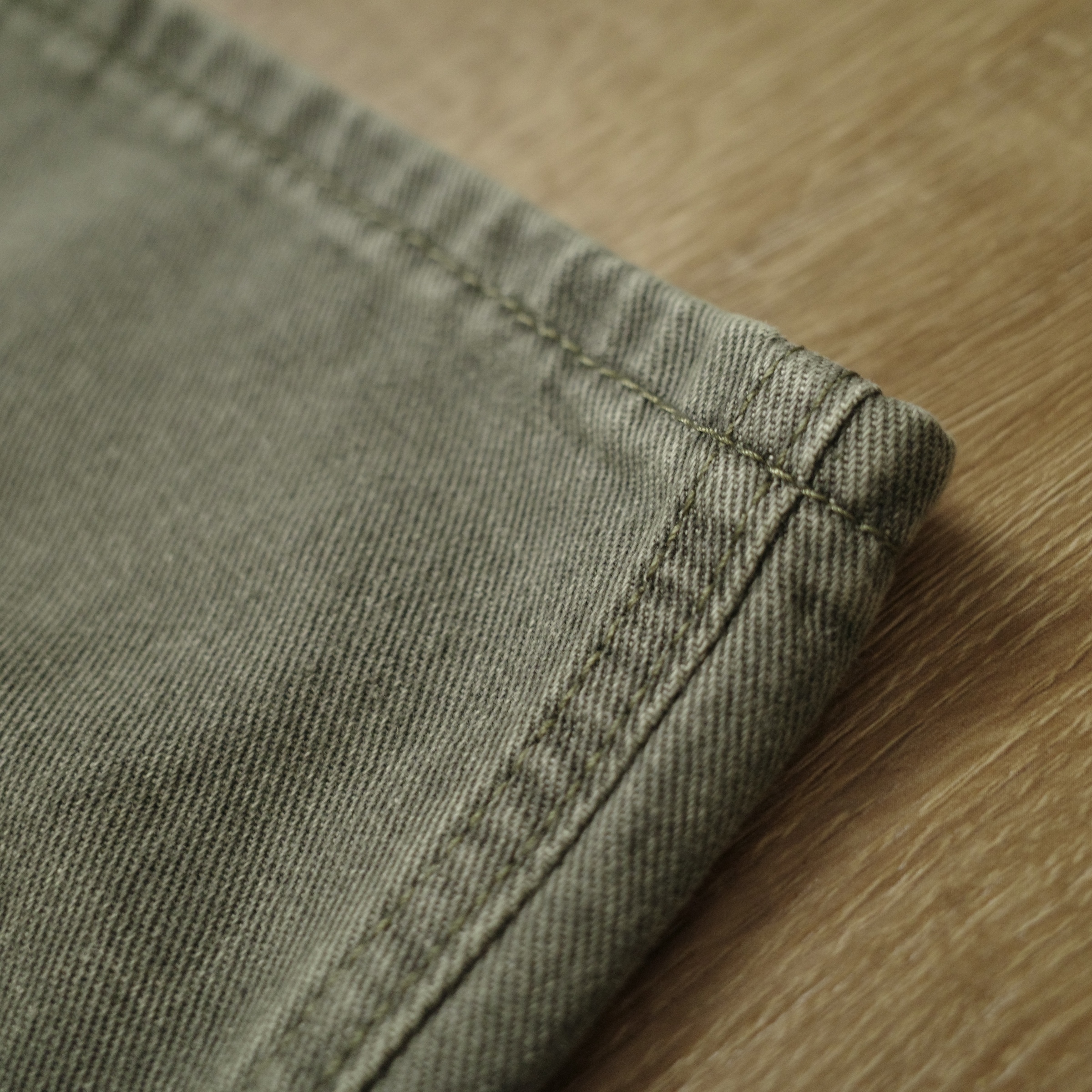 水洗復古綠直筒牛仔褲10