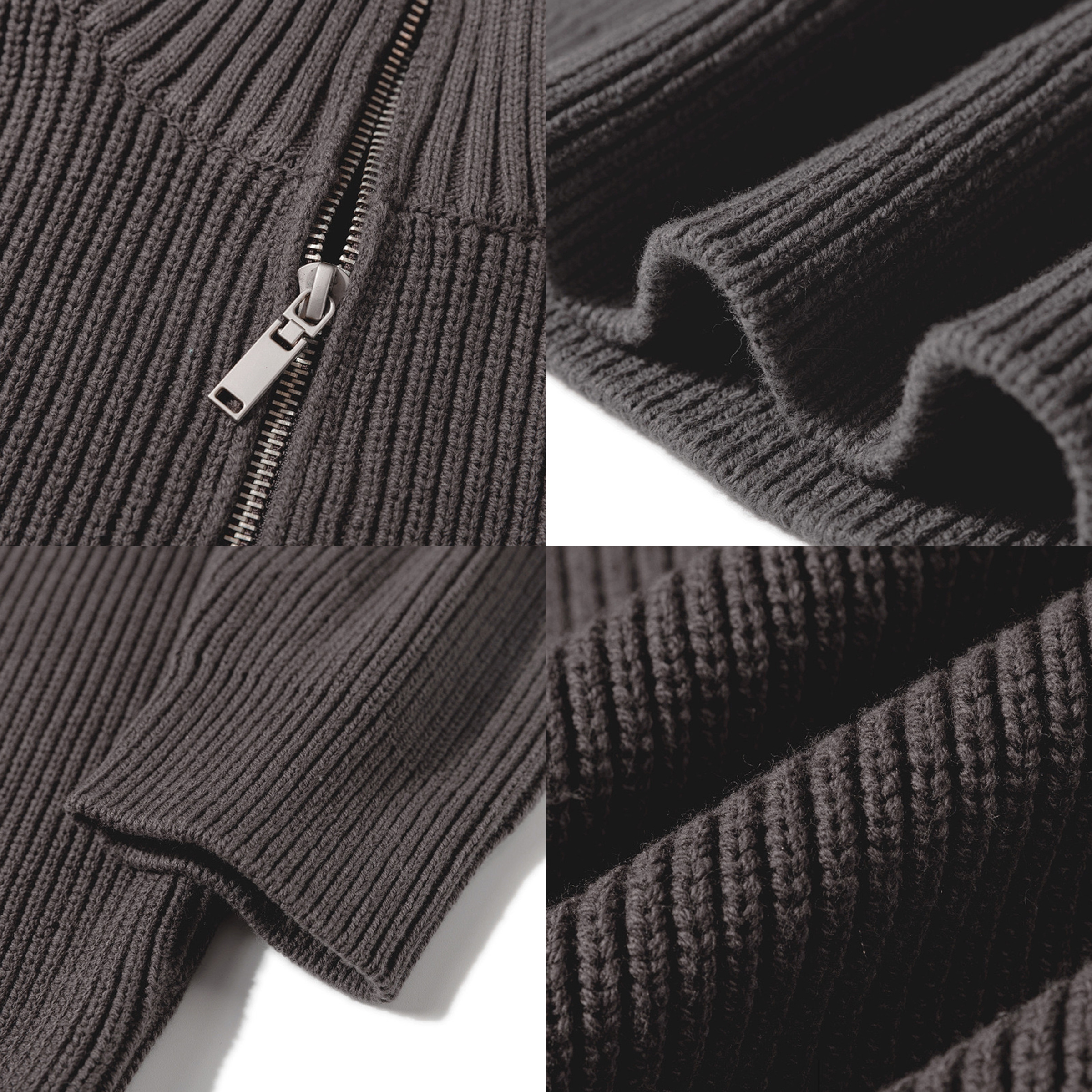 半拉鍊立領針織毛衣9