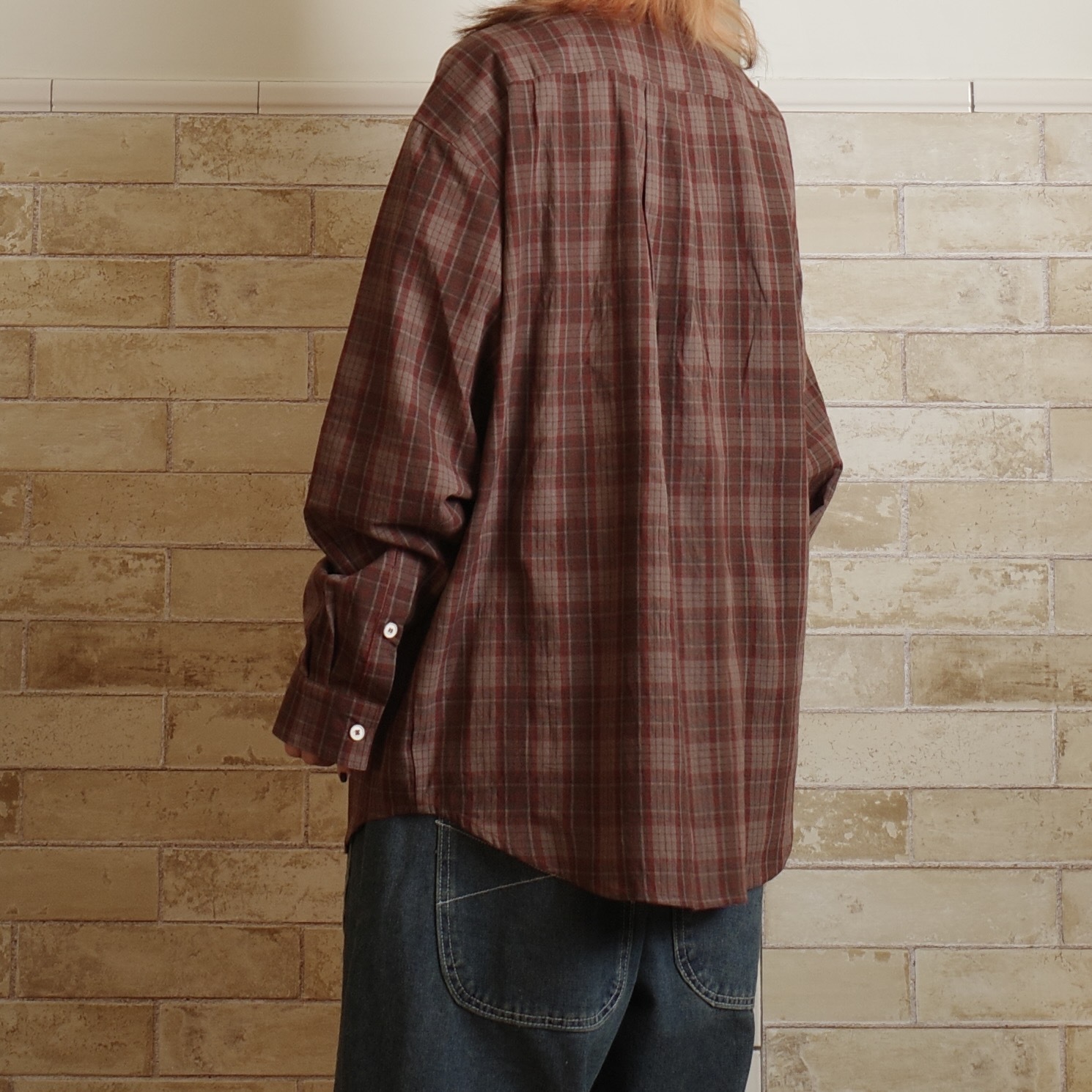 鄉村紅格紋長襯3