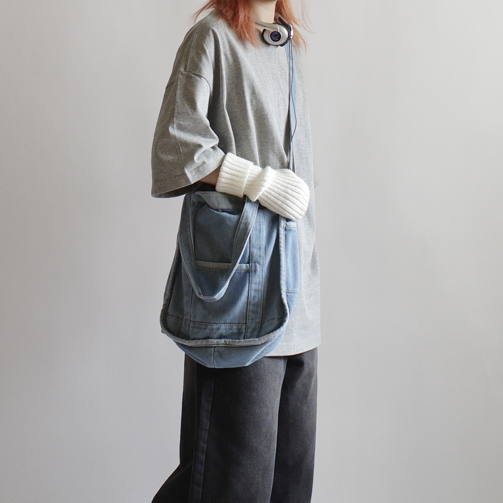 丹寧手提斜背帆布包2