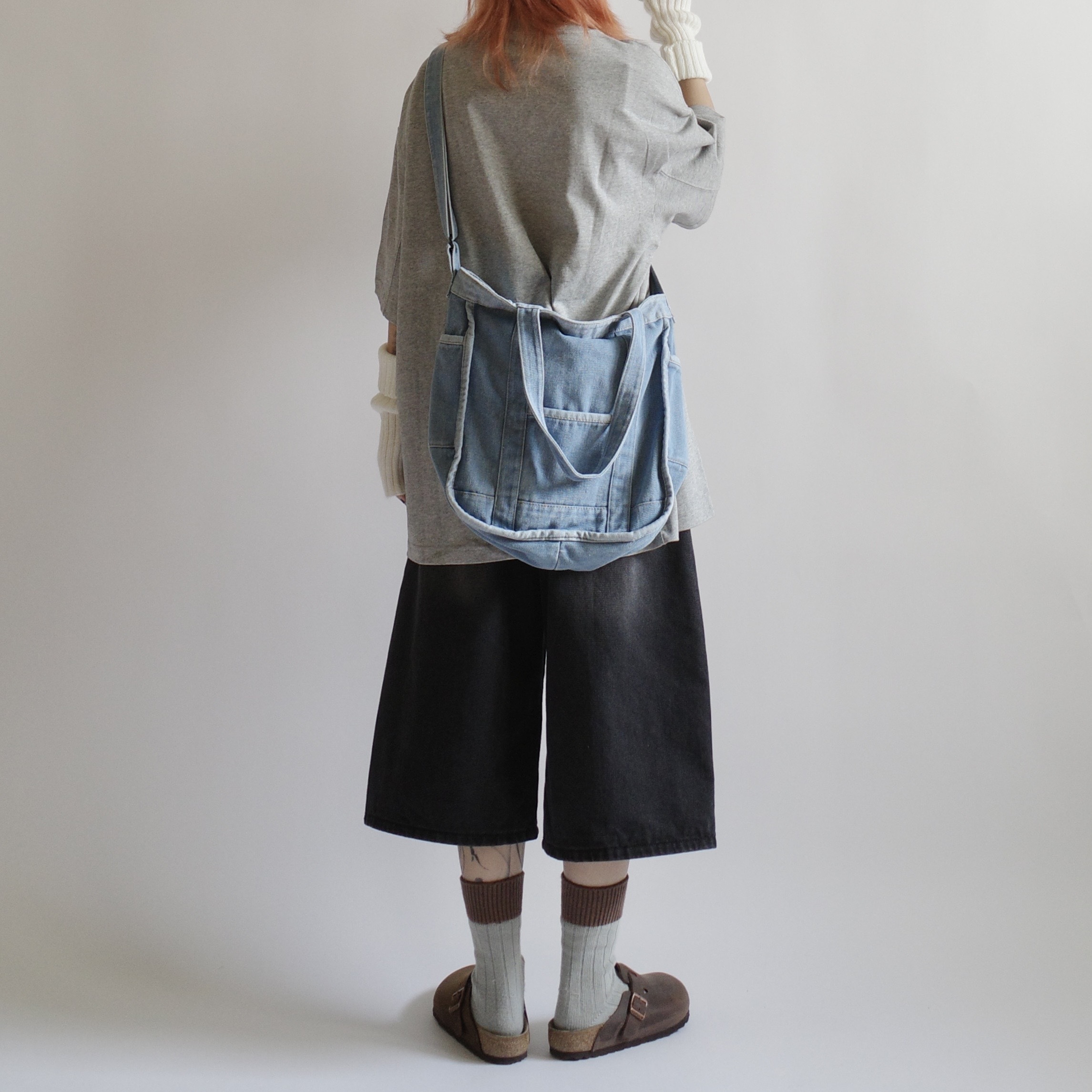 丹寧手提斜背帆布包1