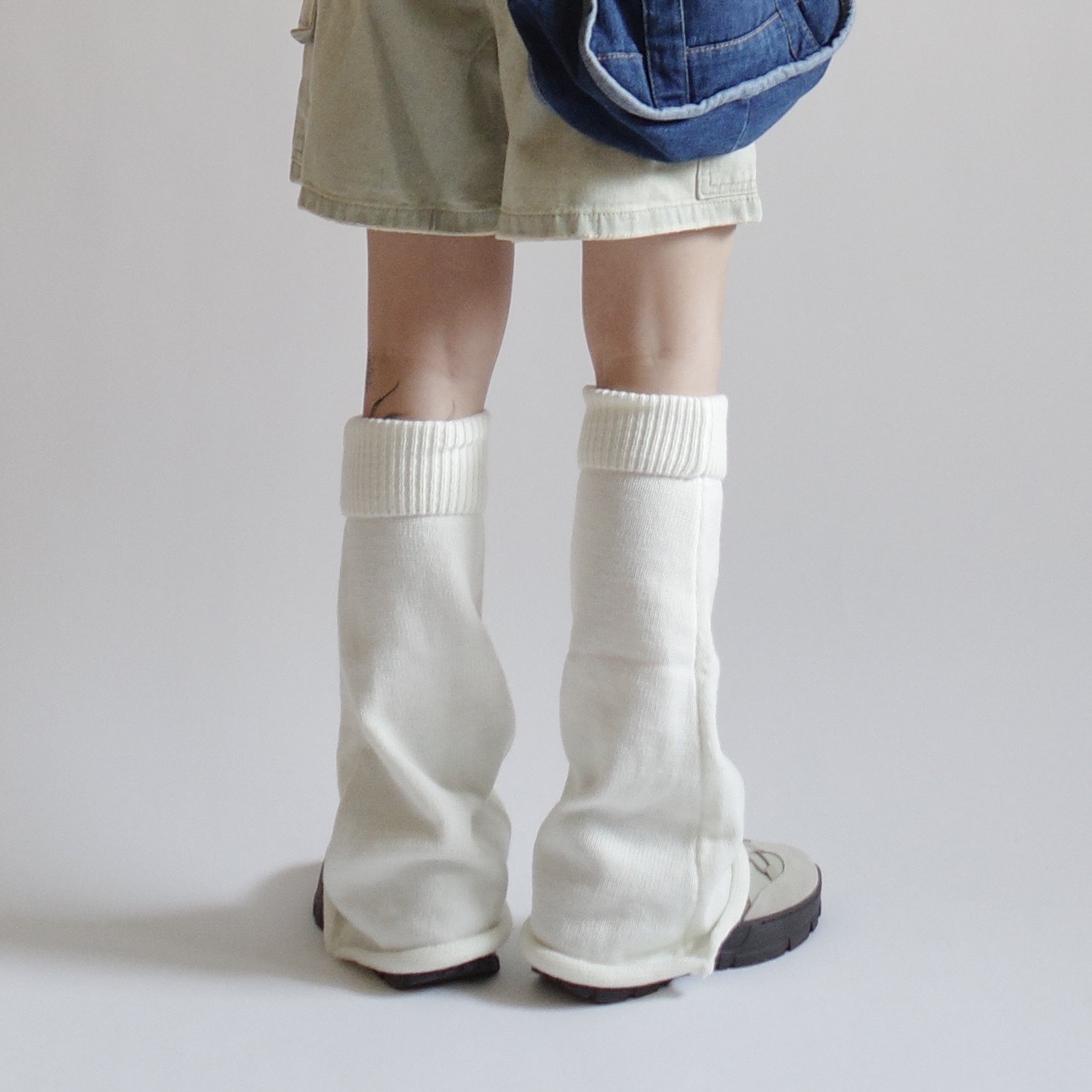奶油白喇叭襪套2