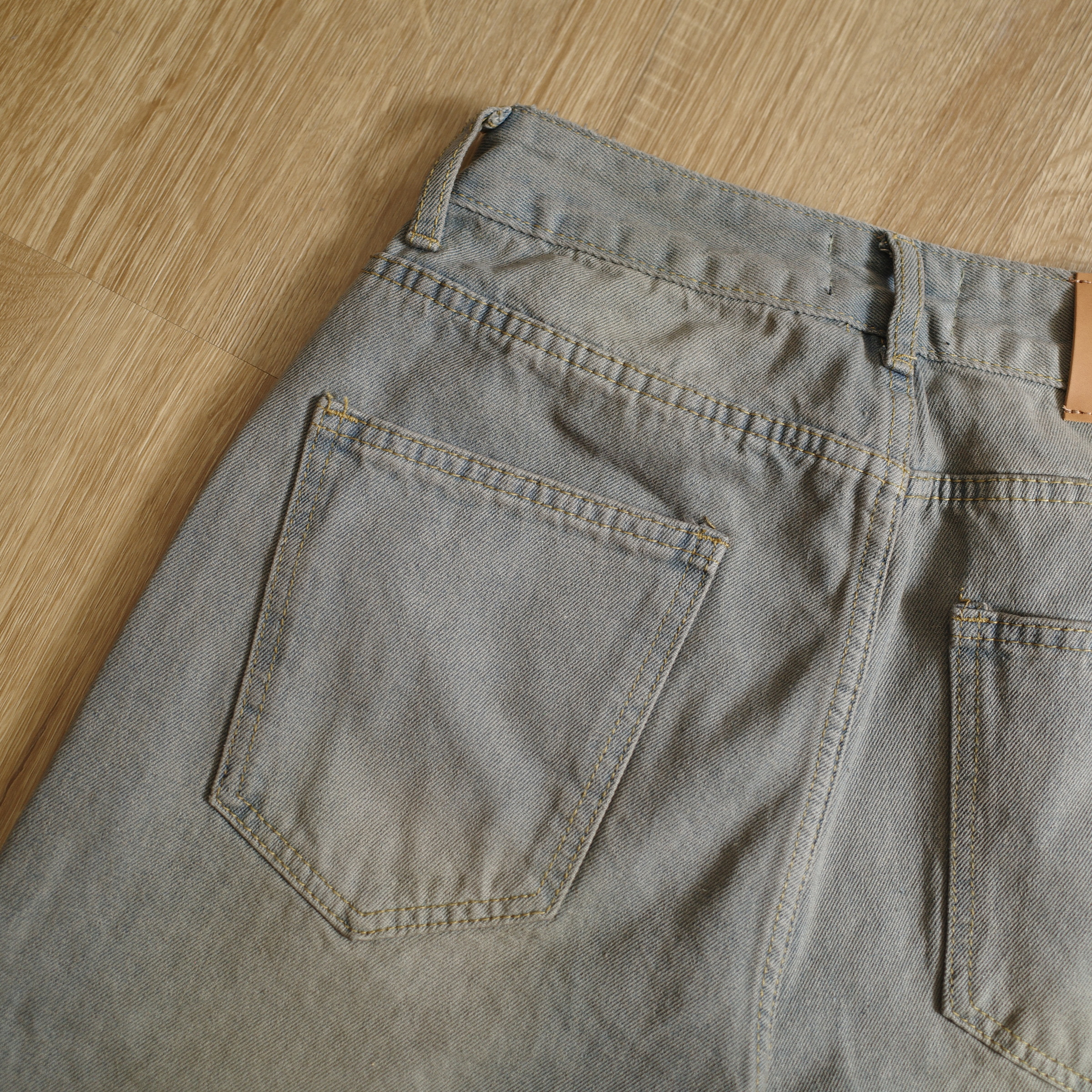 泥藍灰七分短褲2