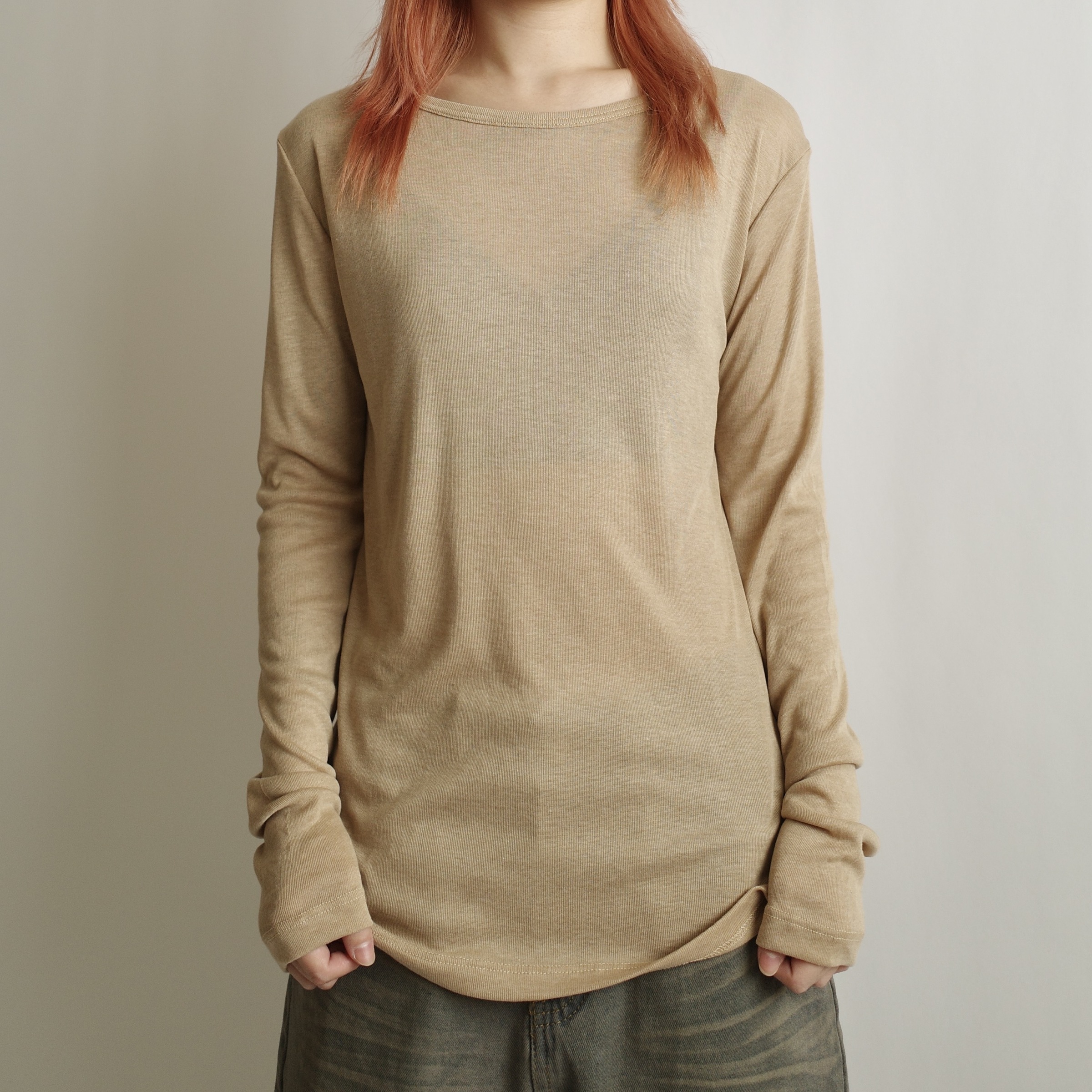 圓領微透打底長袖2