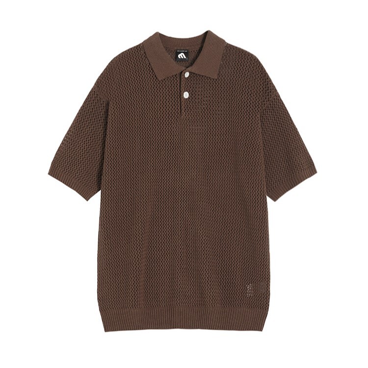 簍空粗針織polo衫6