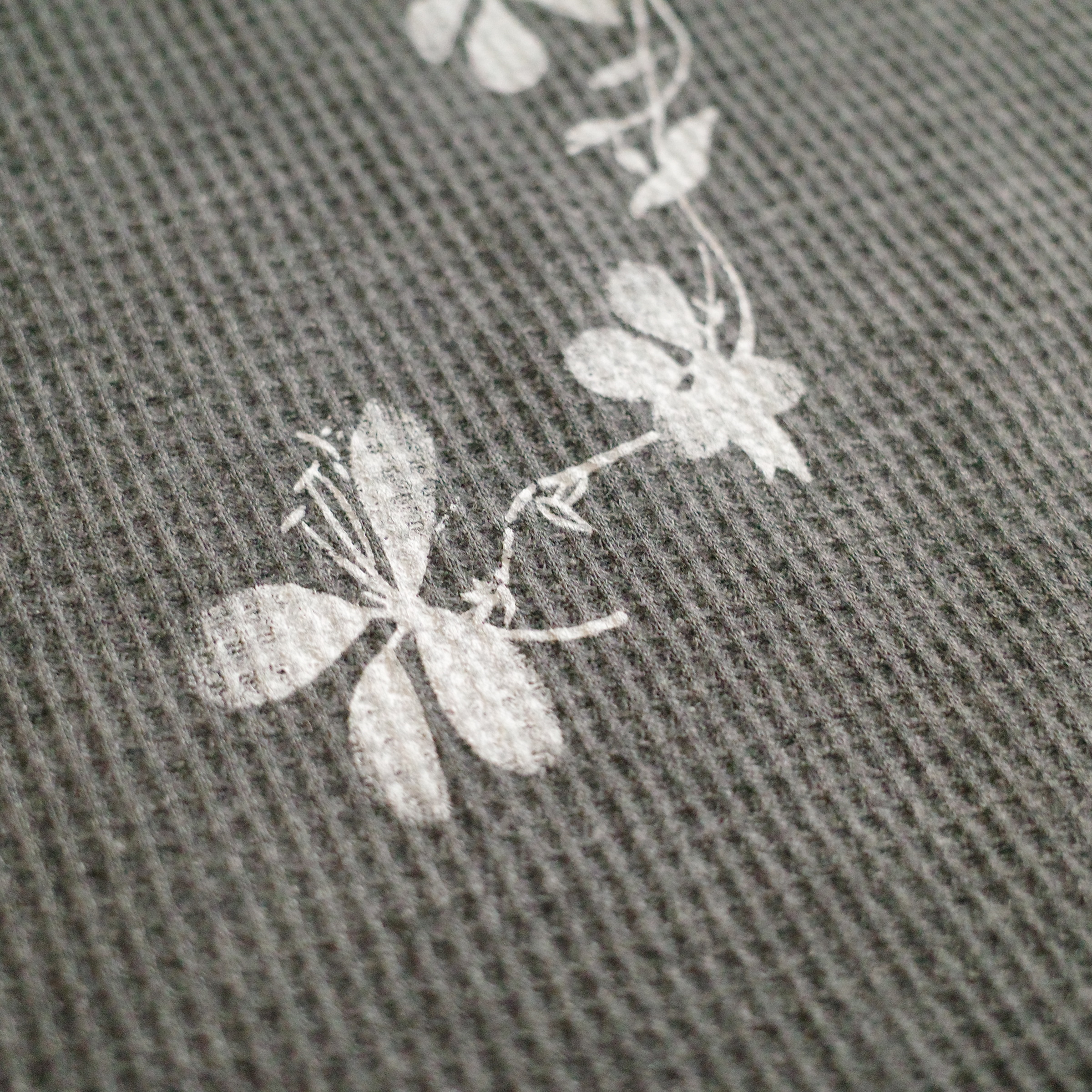 深灰植物針織圍巾長袖2