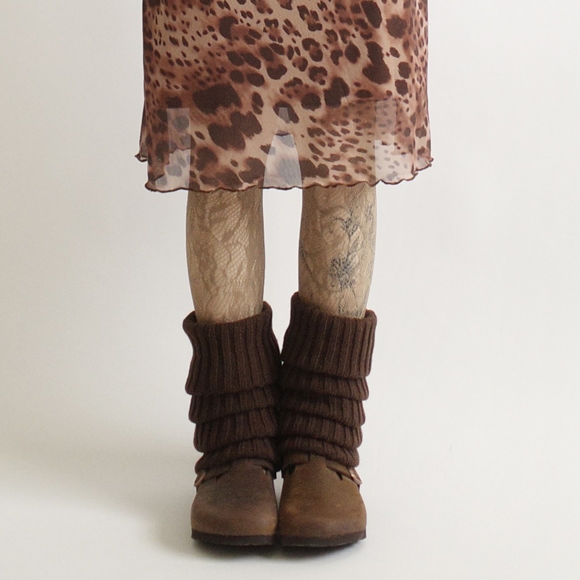 棕花鏤空蕾絲襪2