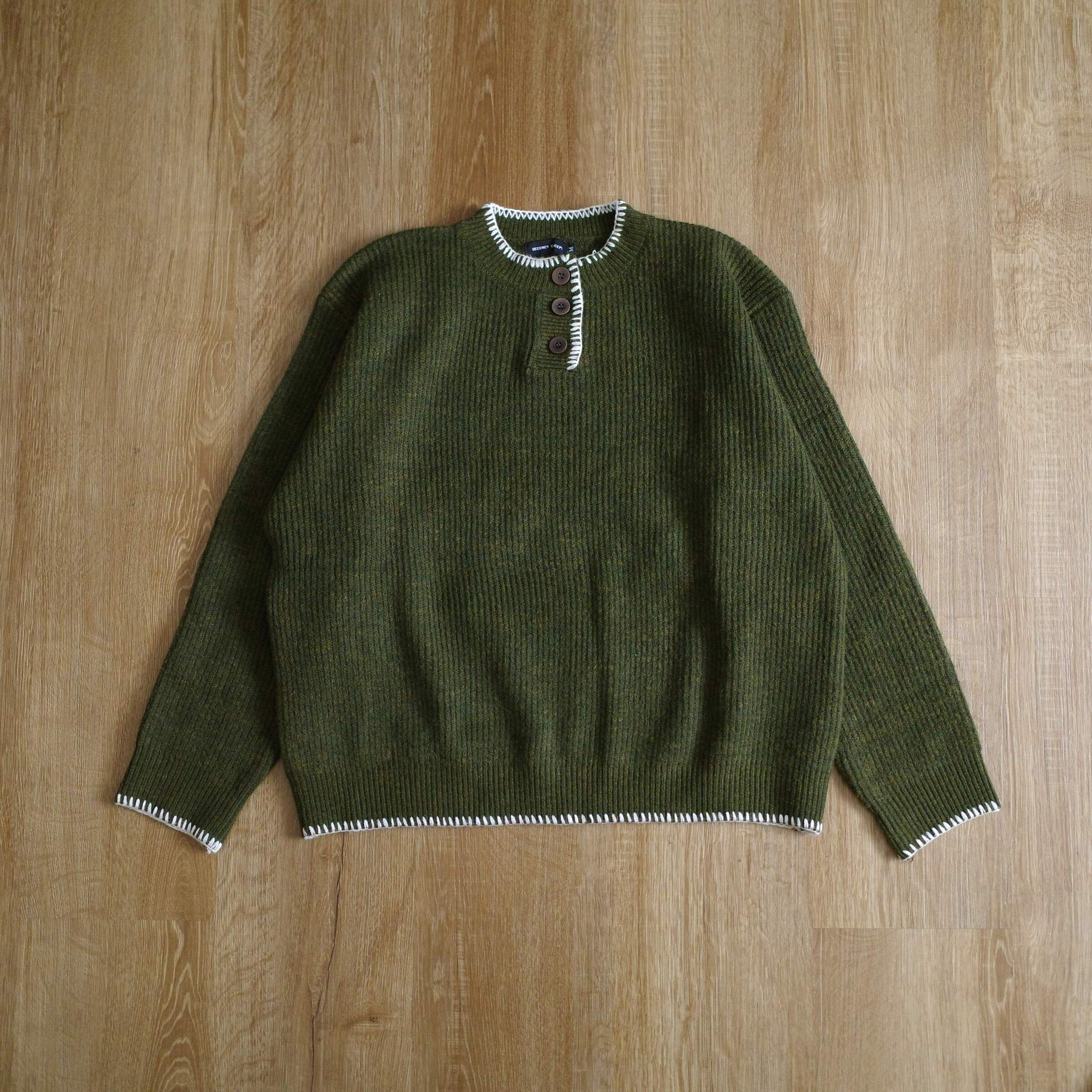 白線邊亨利領毛衣4