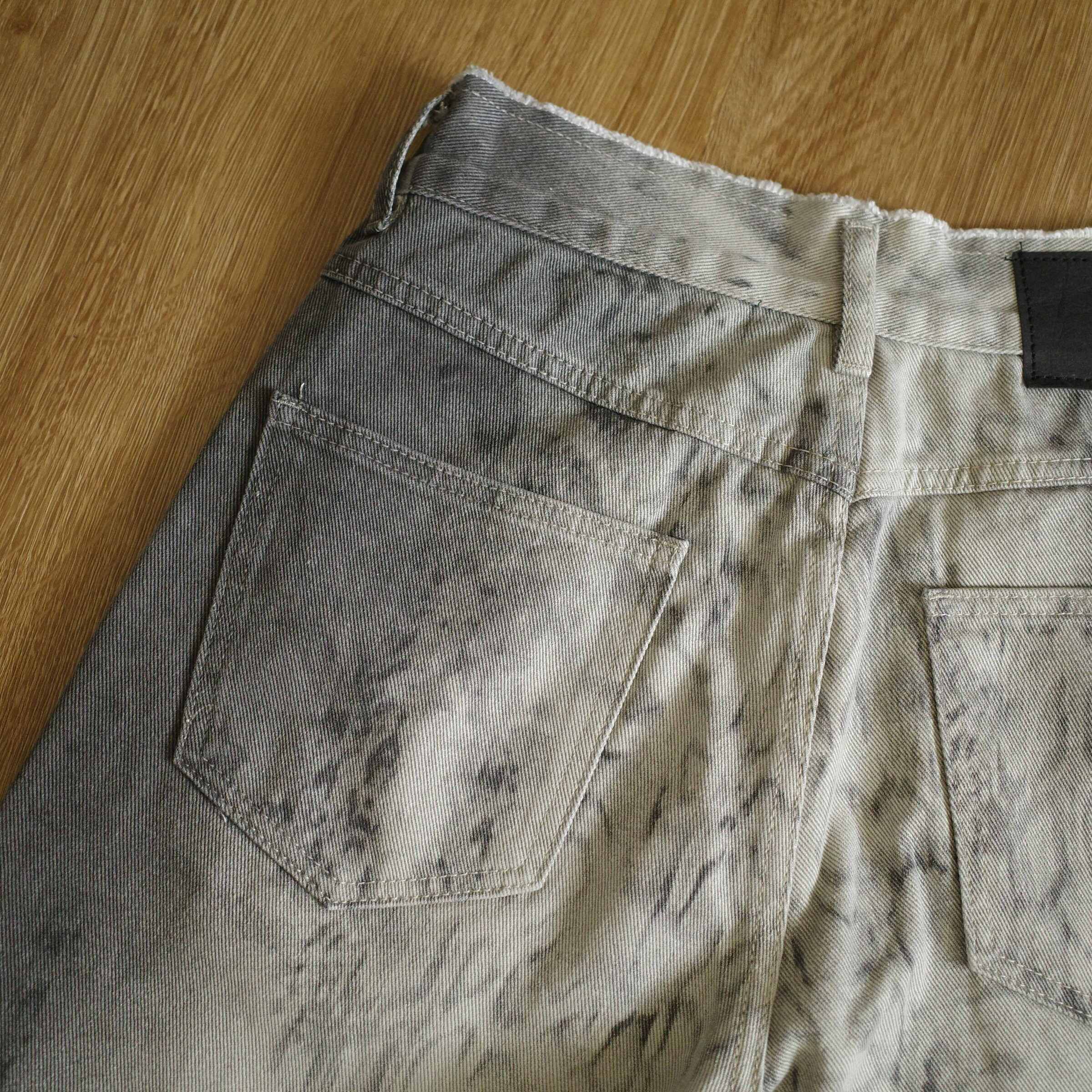 蛇麟墨染灰白漸層牛仔褲4