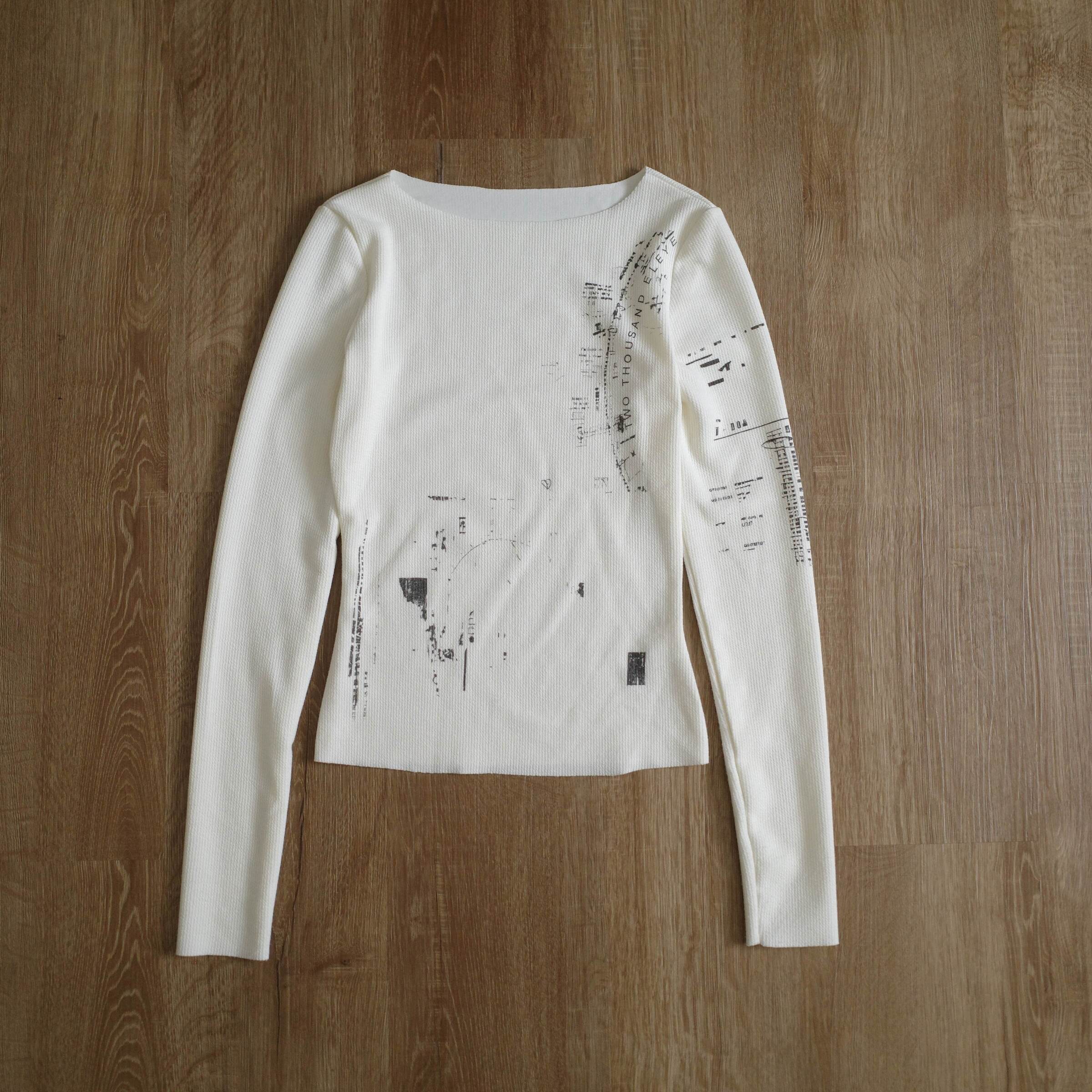 碎黑字母針織正肩長袖5