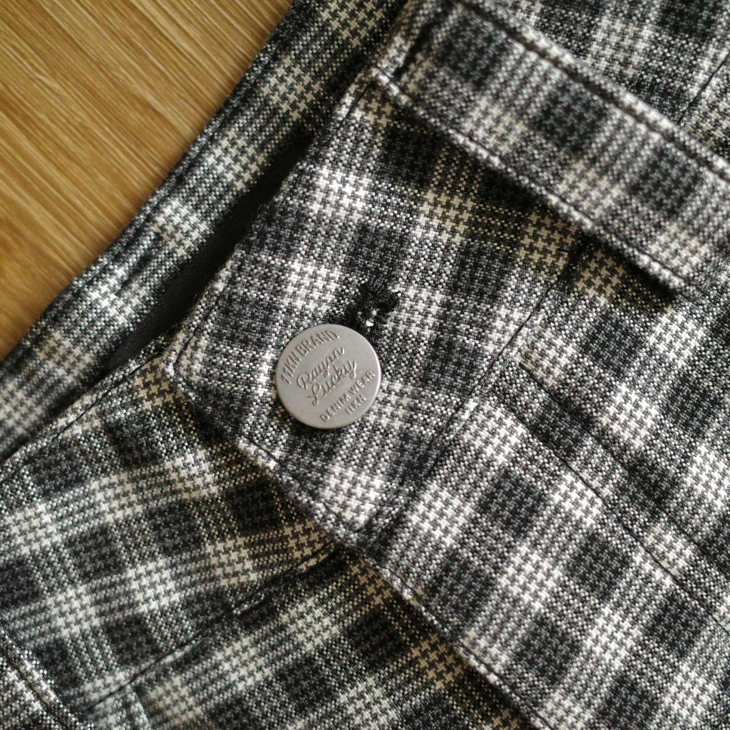 黑白格西裝彎刀褲3