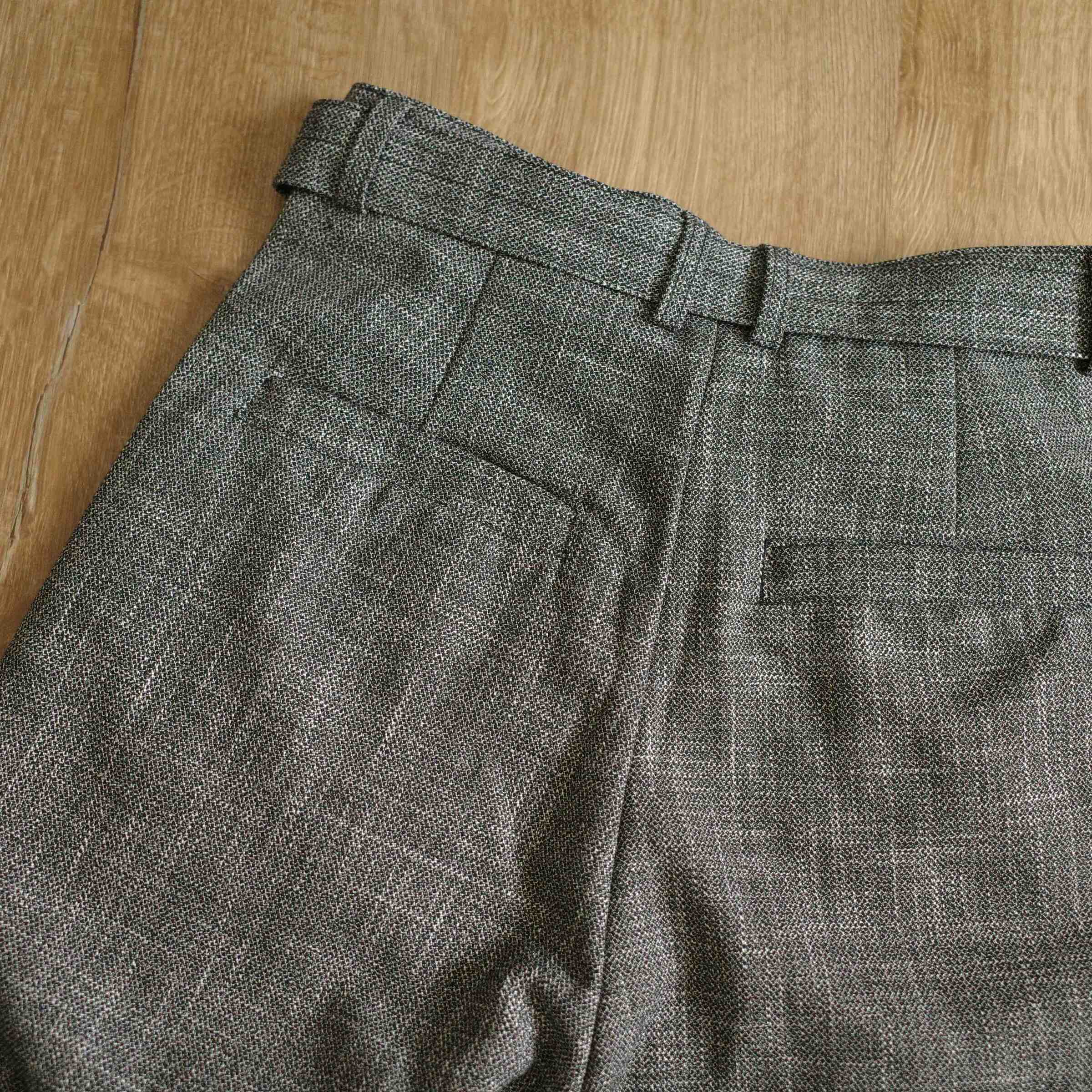 打褶深灰直筒西裝寬褲3