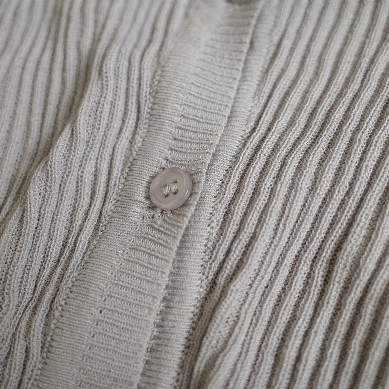 冷灰立紋織紗開衫長袖2