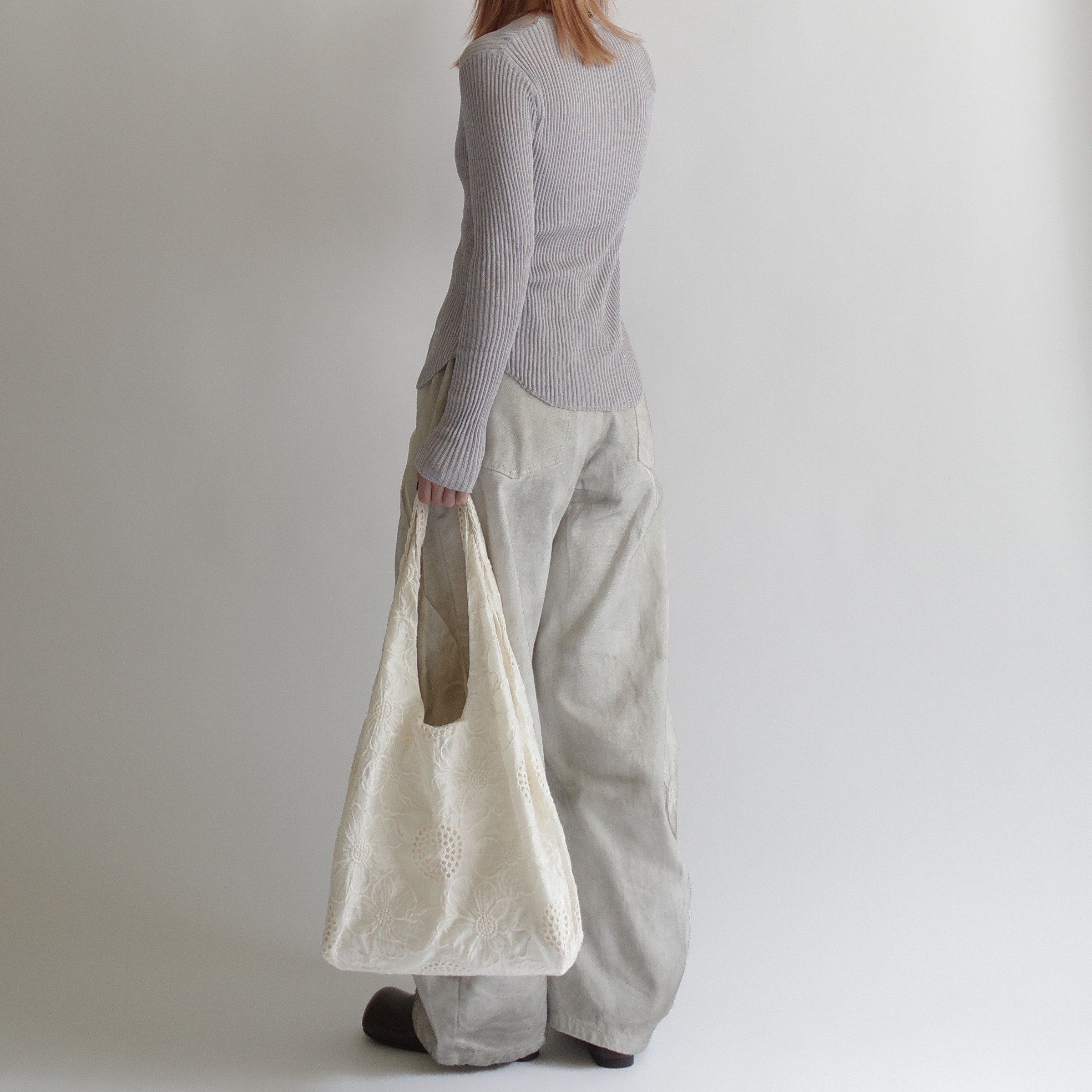 冷灰立紋織紗開衫長袖1