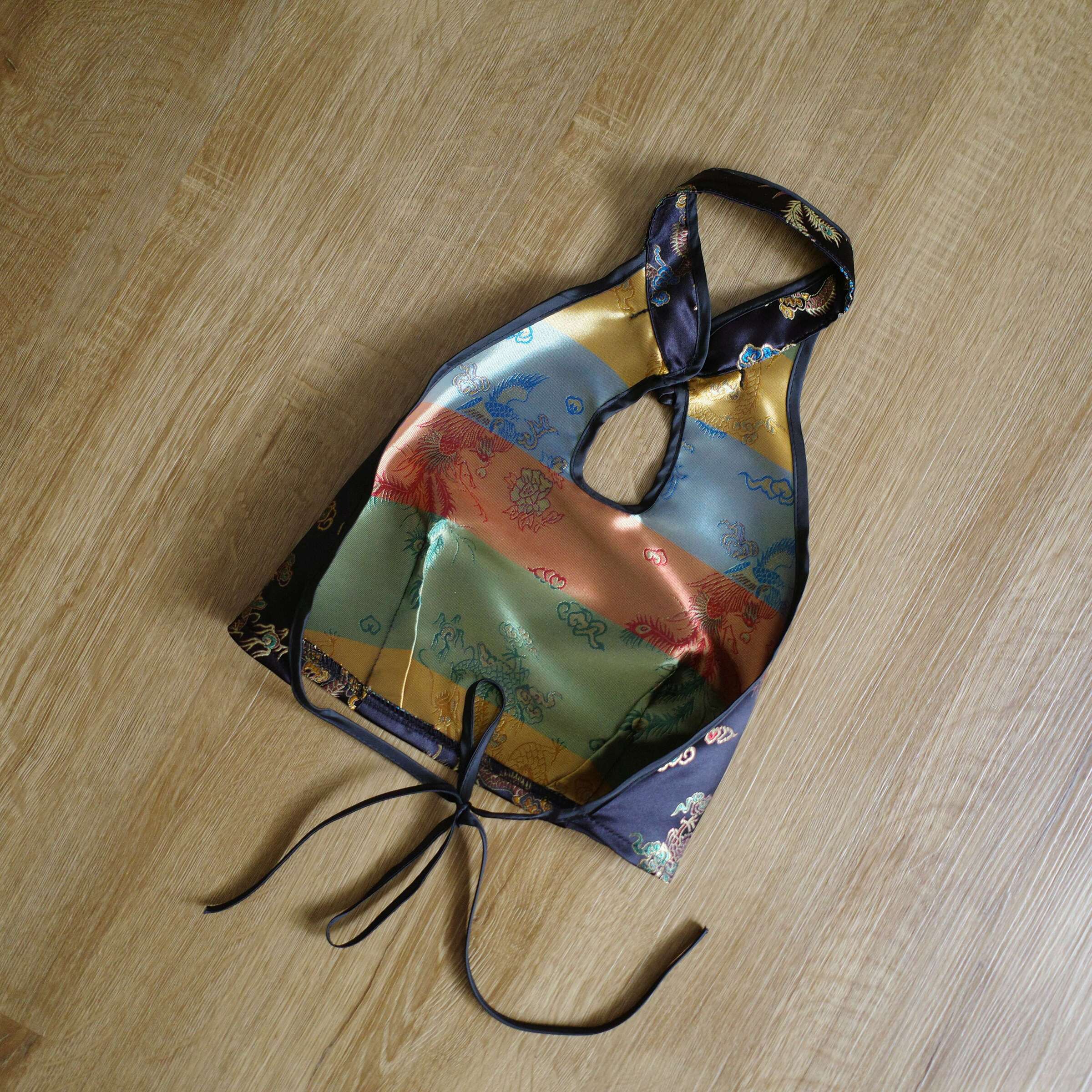 中式龍鳳旗袍掛脖背心7