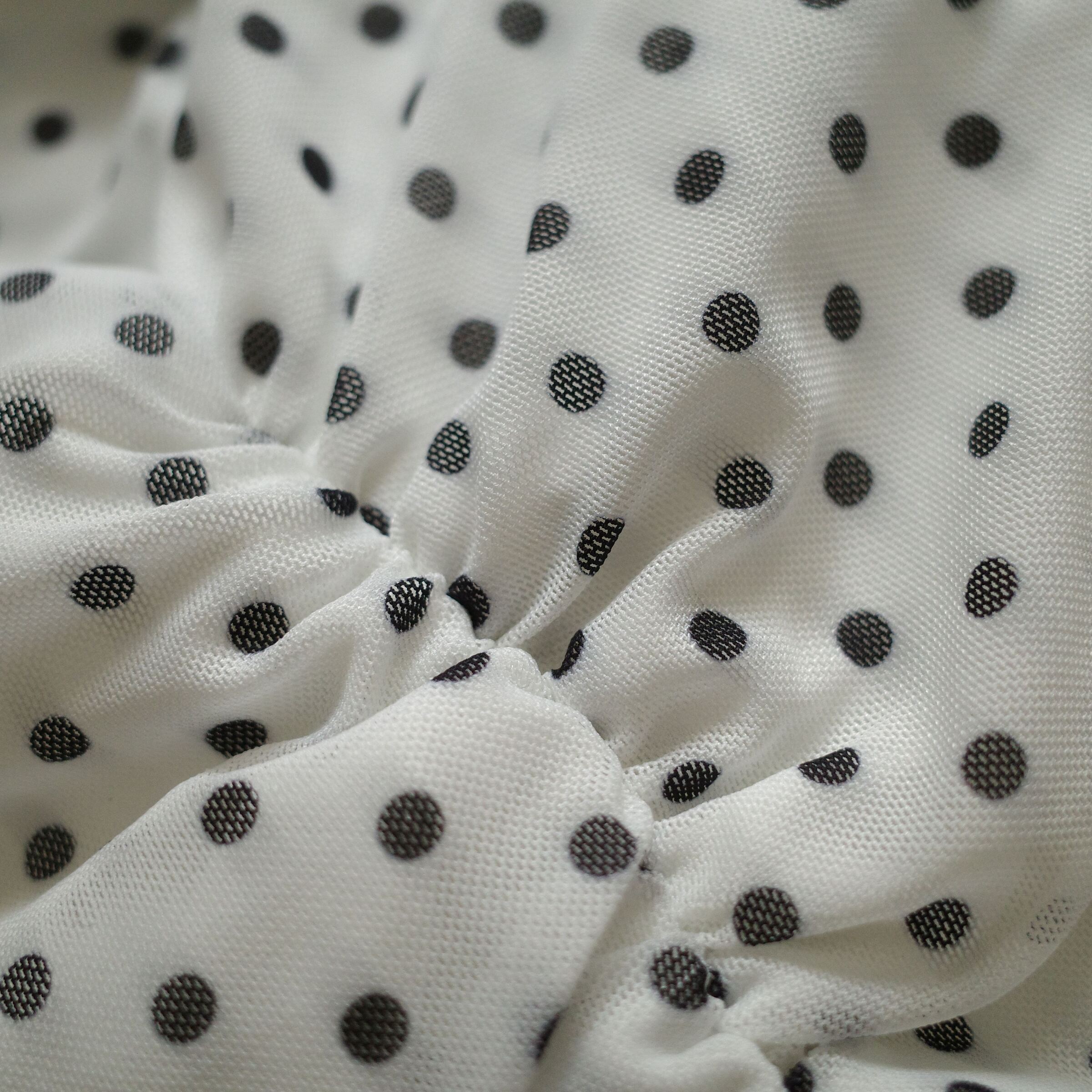 黑白波點波浪裙3