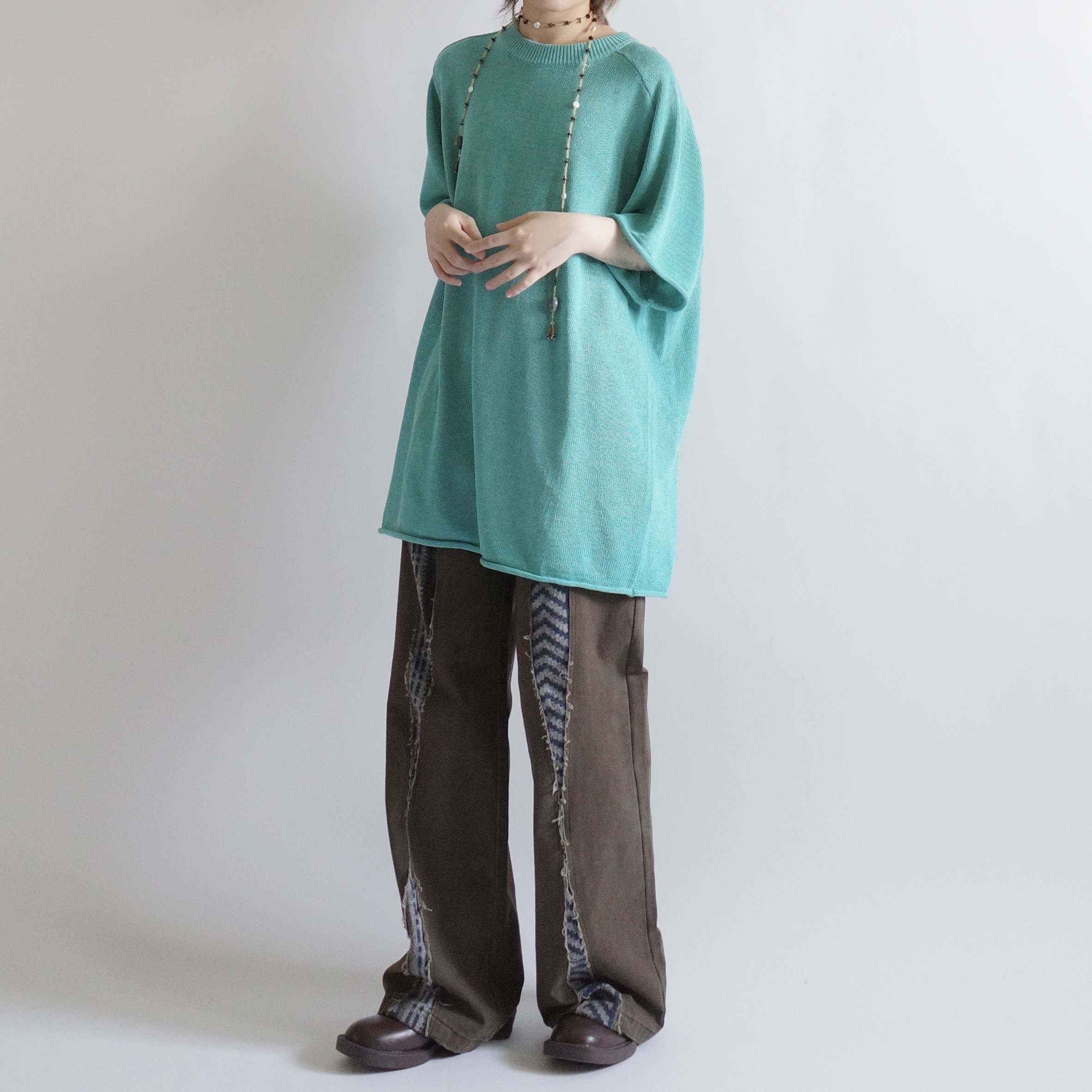 萊賽爾亞麻捲邊短袖4