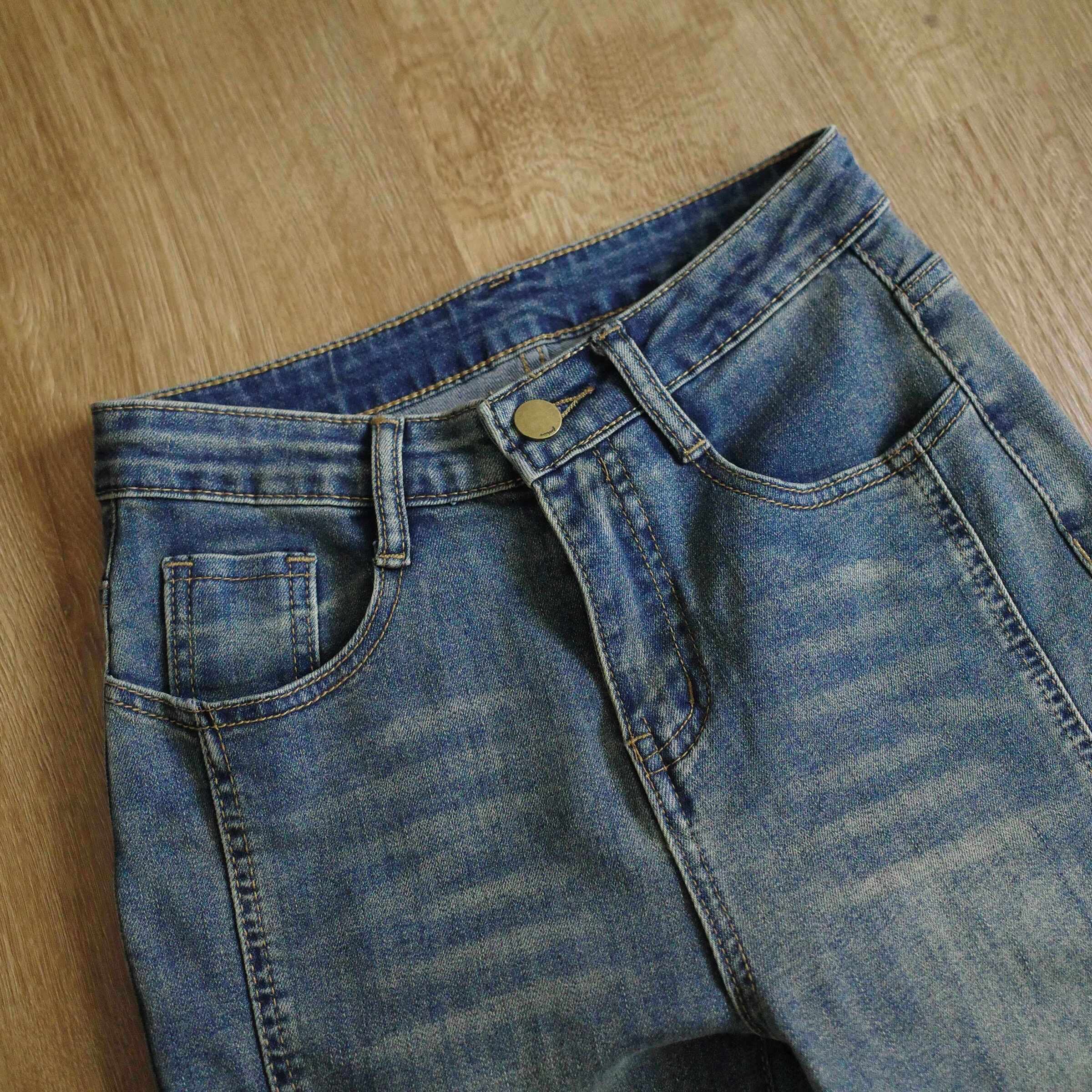 開衩毛邊喇叭褲7