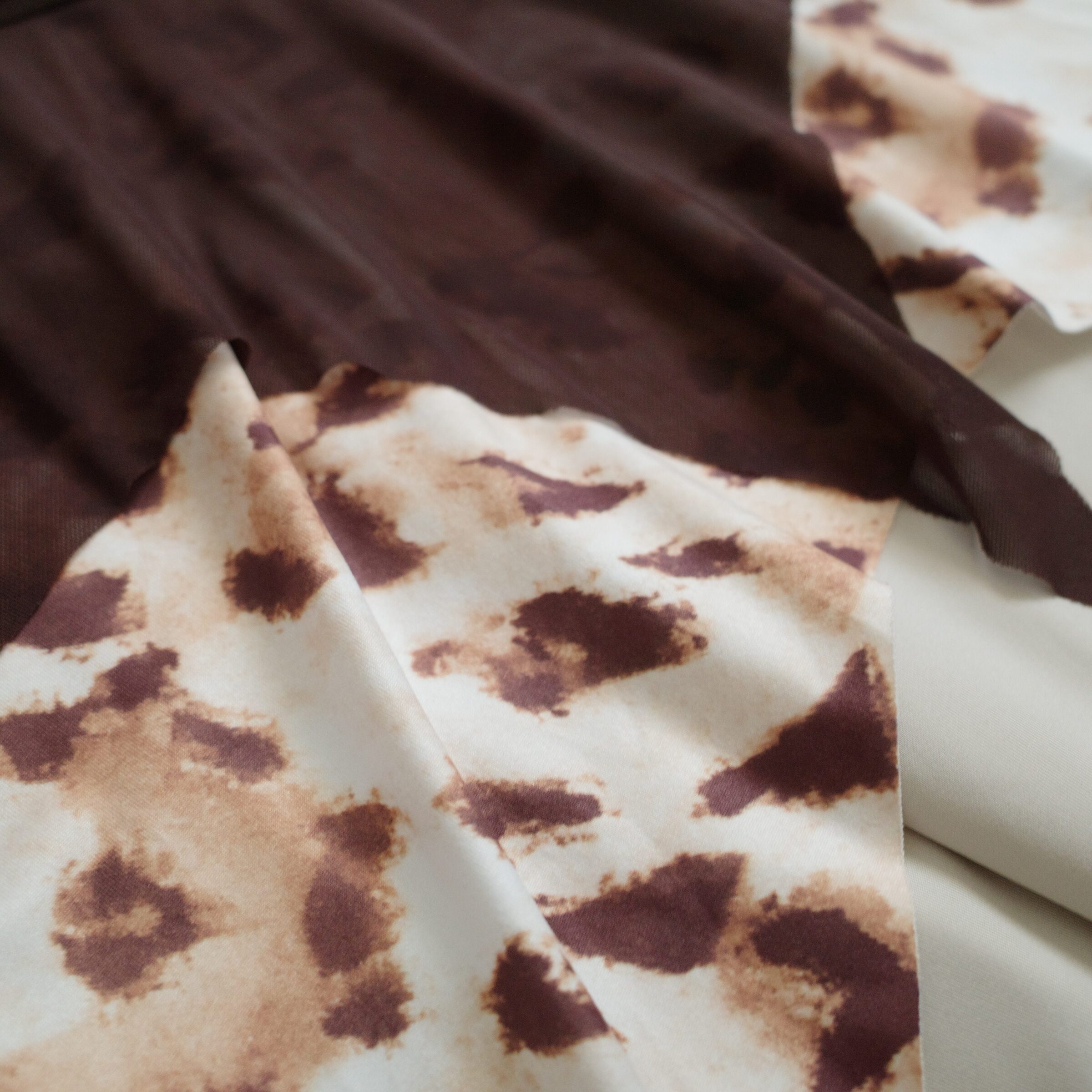 豹紋網紗拼接裙5