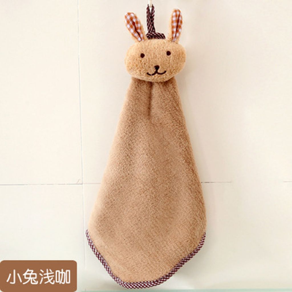 Cute Rabbit Design Fingertip Towel Hanging Towel For Wiping - Temu