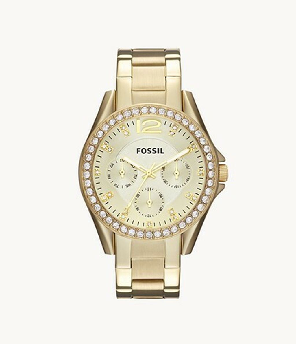 Fossil Riley Multifunction Gold Tone Crystal Dial ES3203 Women's Watch –  ATDwatch