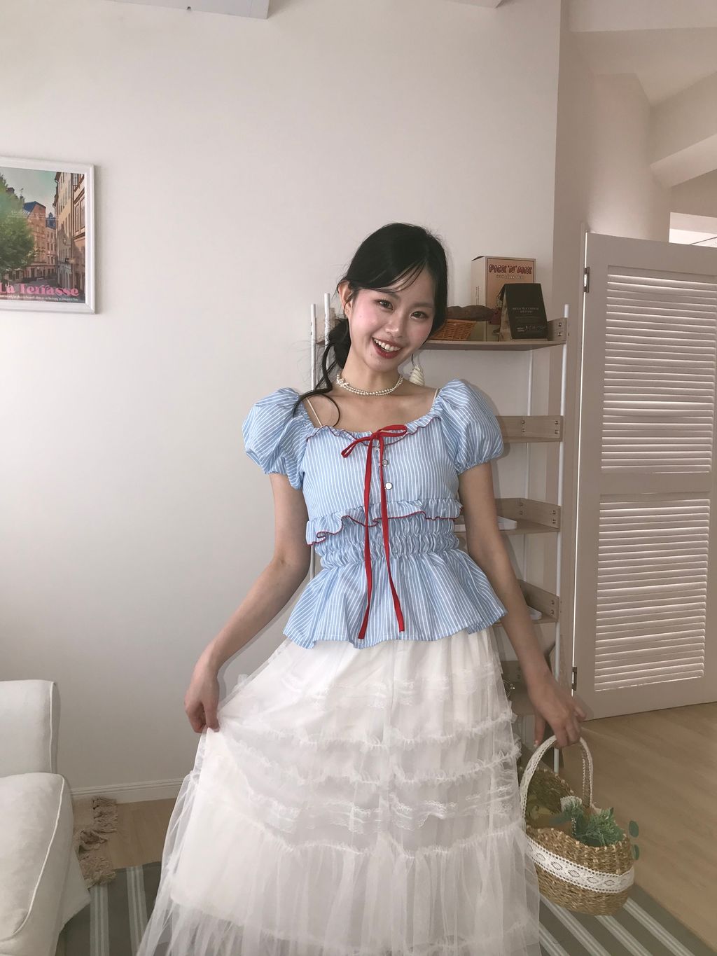 藍色條紋上衣1