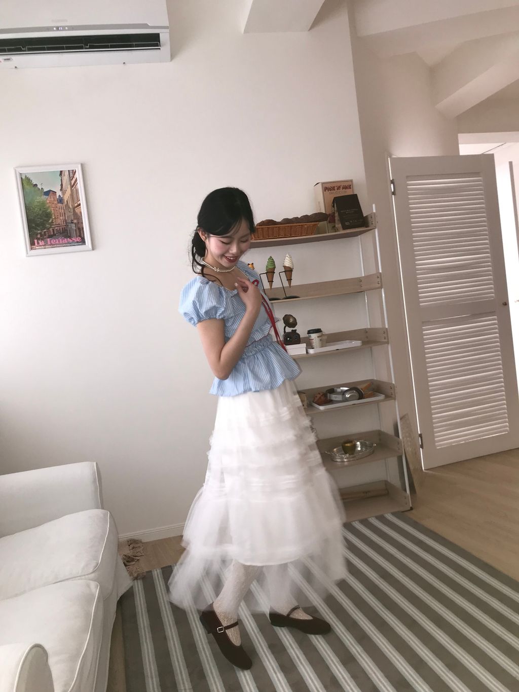 藍色條紋上衣6