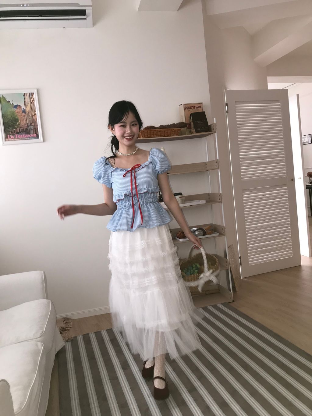 藍色條紋上衣4