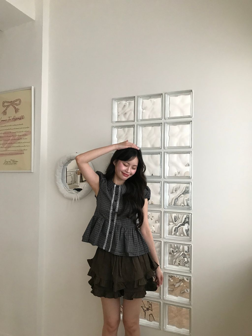 深色格紋襯衫2