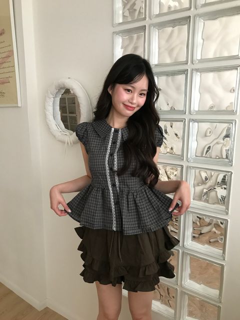 深色格紋襯衫1