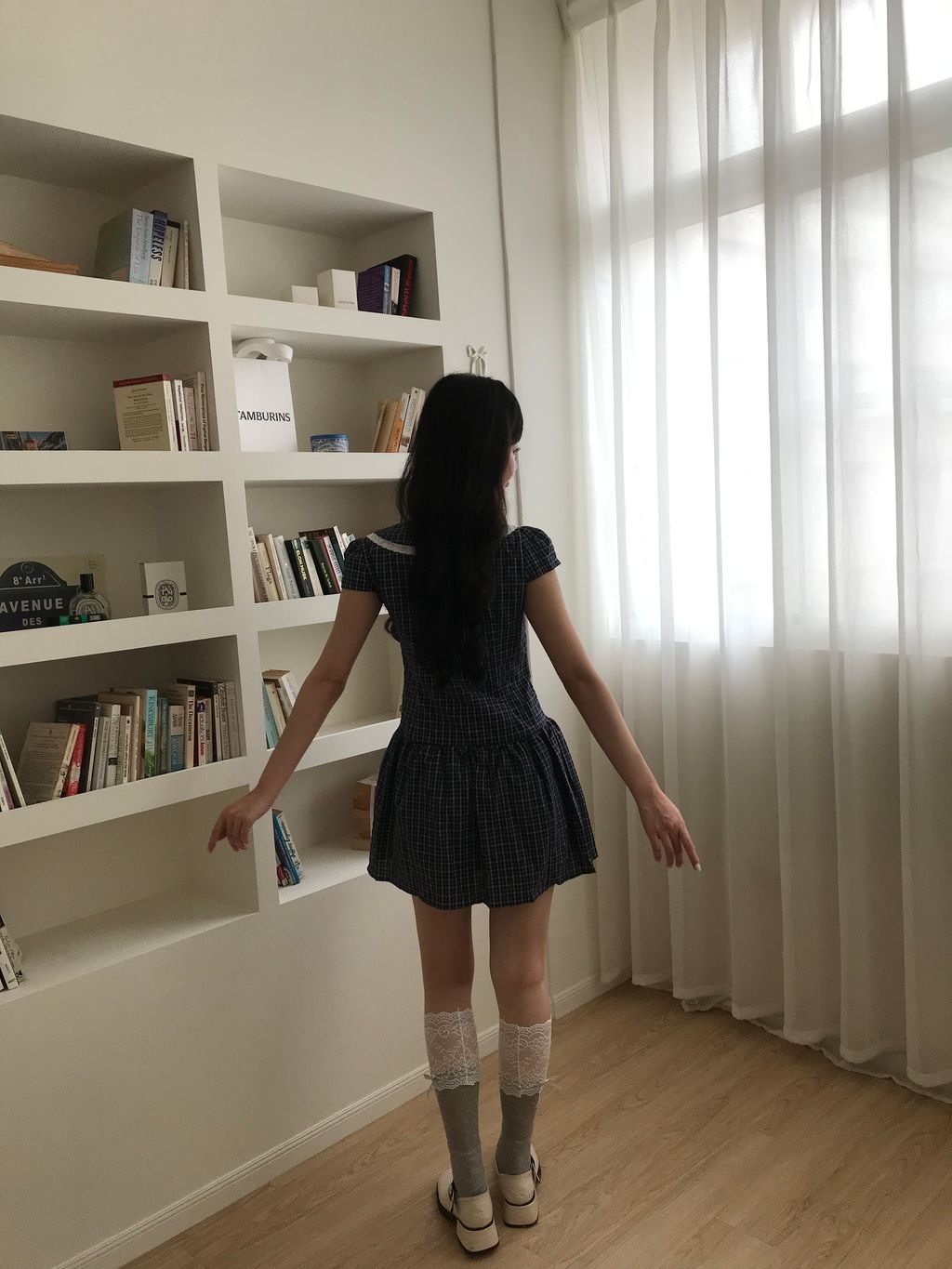 格紋洋裝6