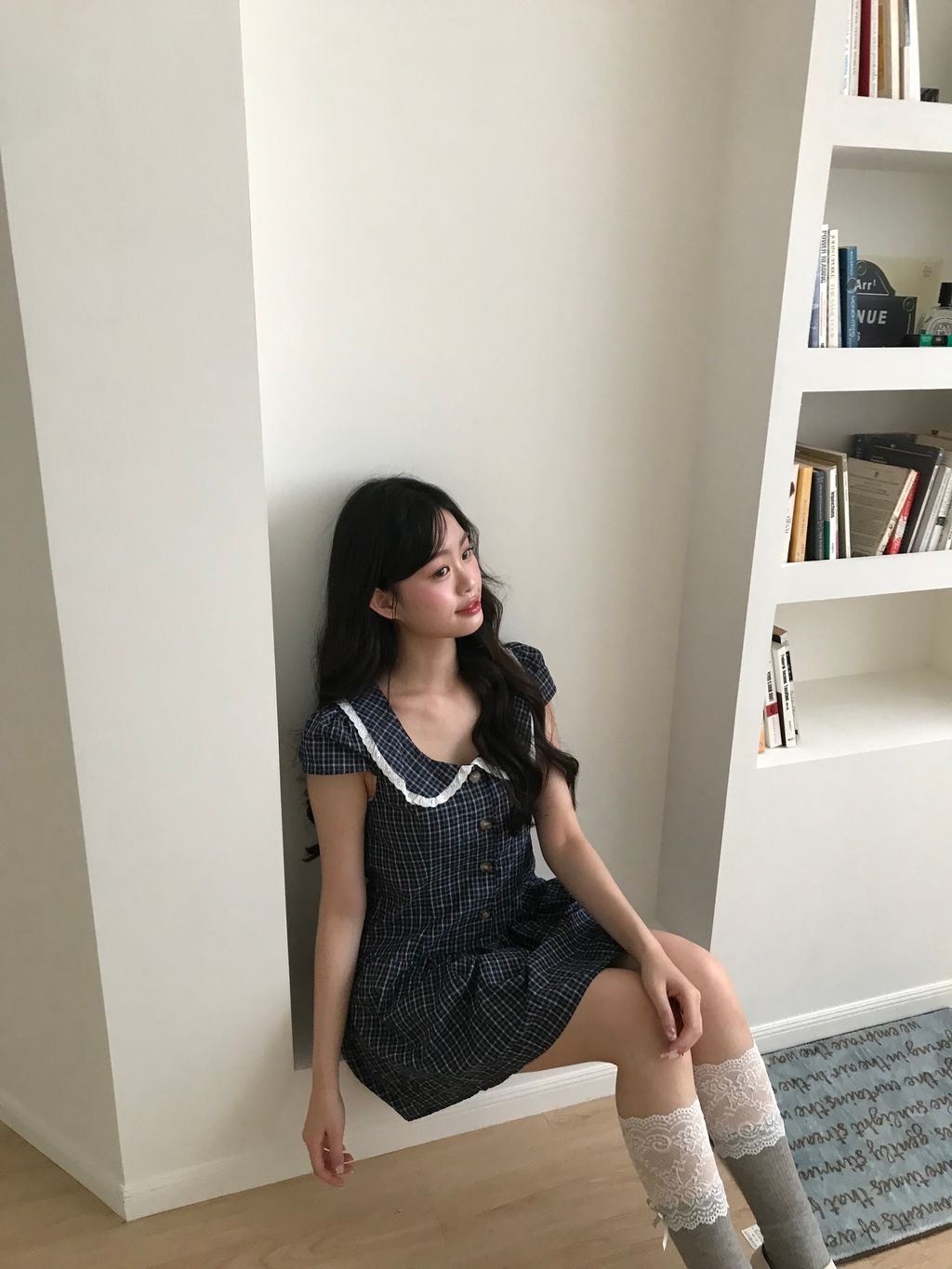 格紋洋裝7