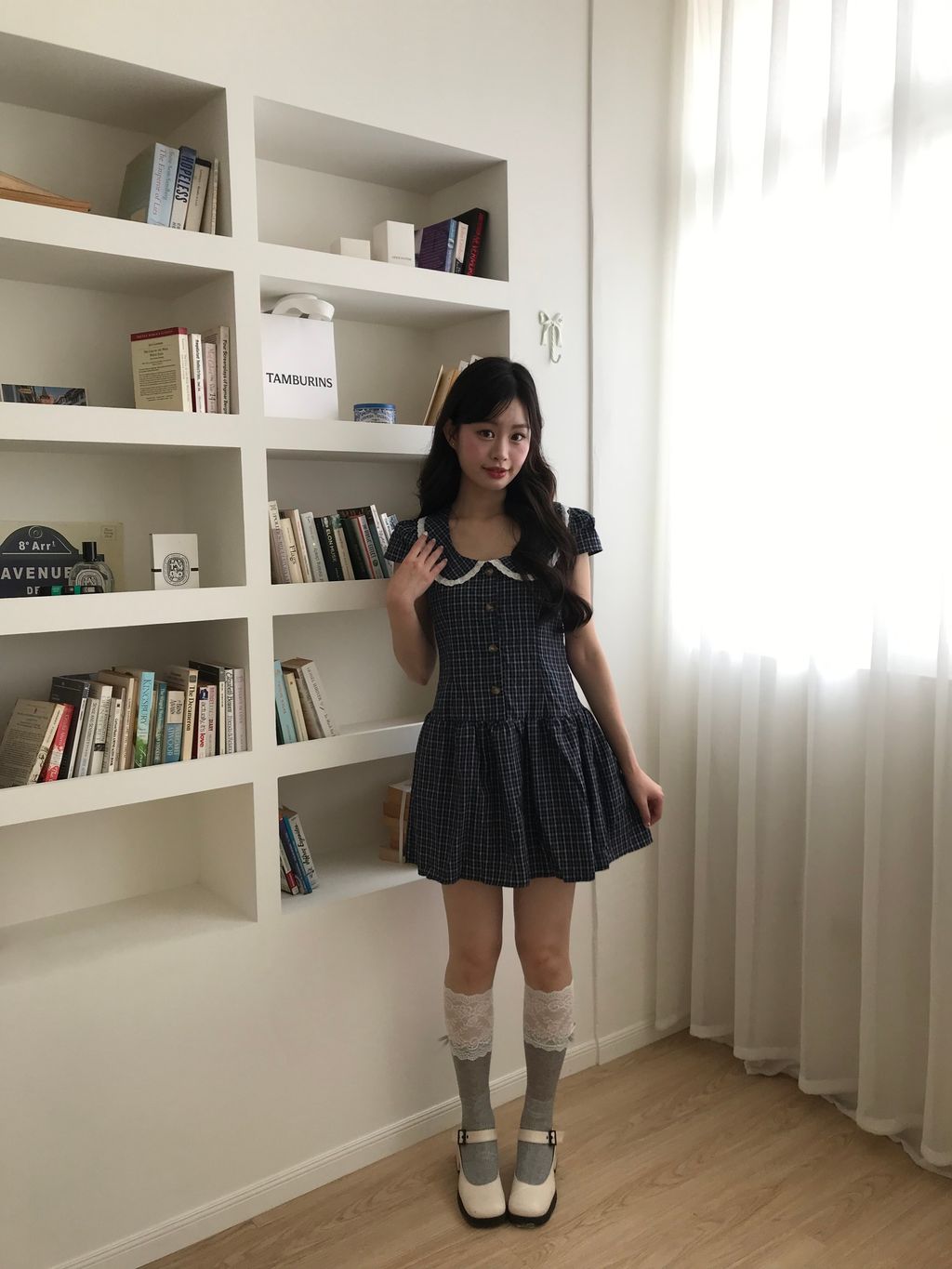 格紋洋裝2
